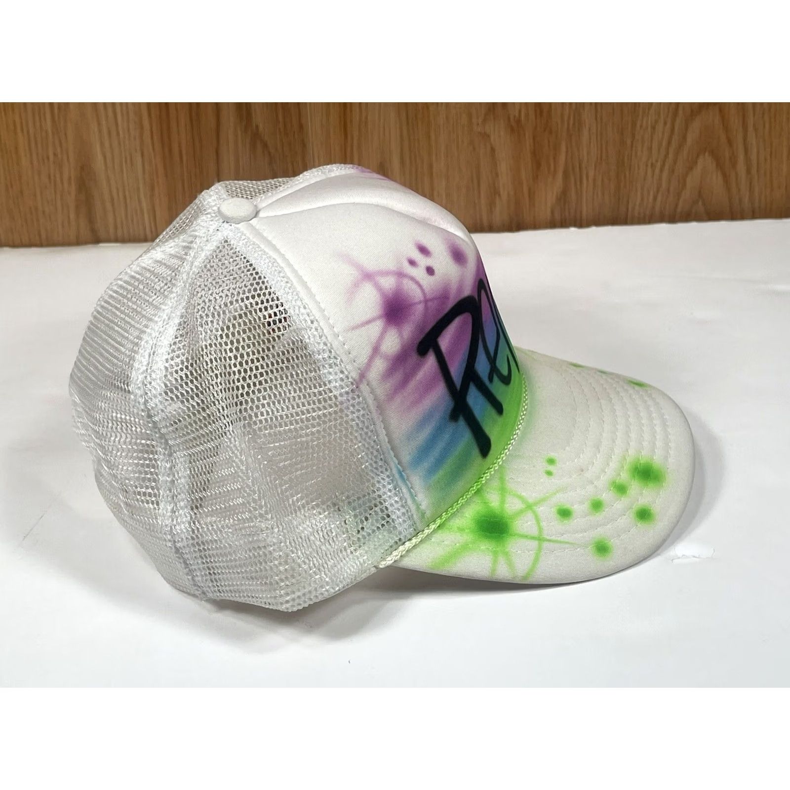 Vintage Nissin Cap Renee White Trucker's Hat Baseball Cap Adjustable Snapbacks Size ONE SIZE - 4 Thumbnail