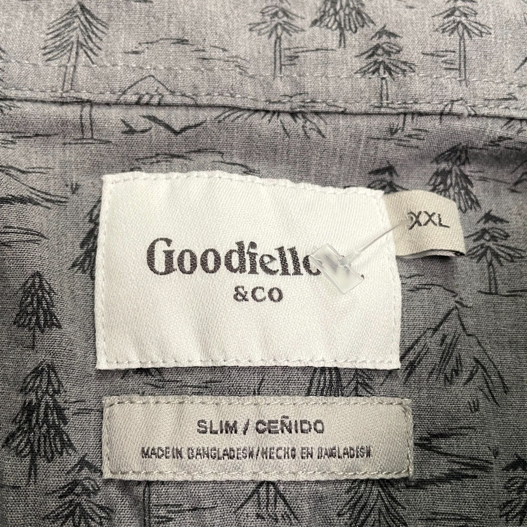 Vintage Goodfellow Northrop Slim Fit Shirt Mens 2XL Gray Patterned Long Sleeve Casual Shirt Size US XXL / EU 58 / 5 - 6 Thumbnail
