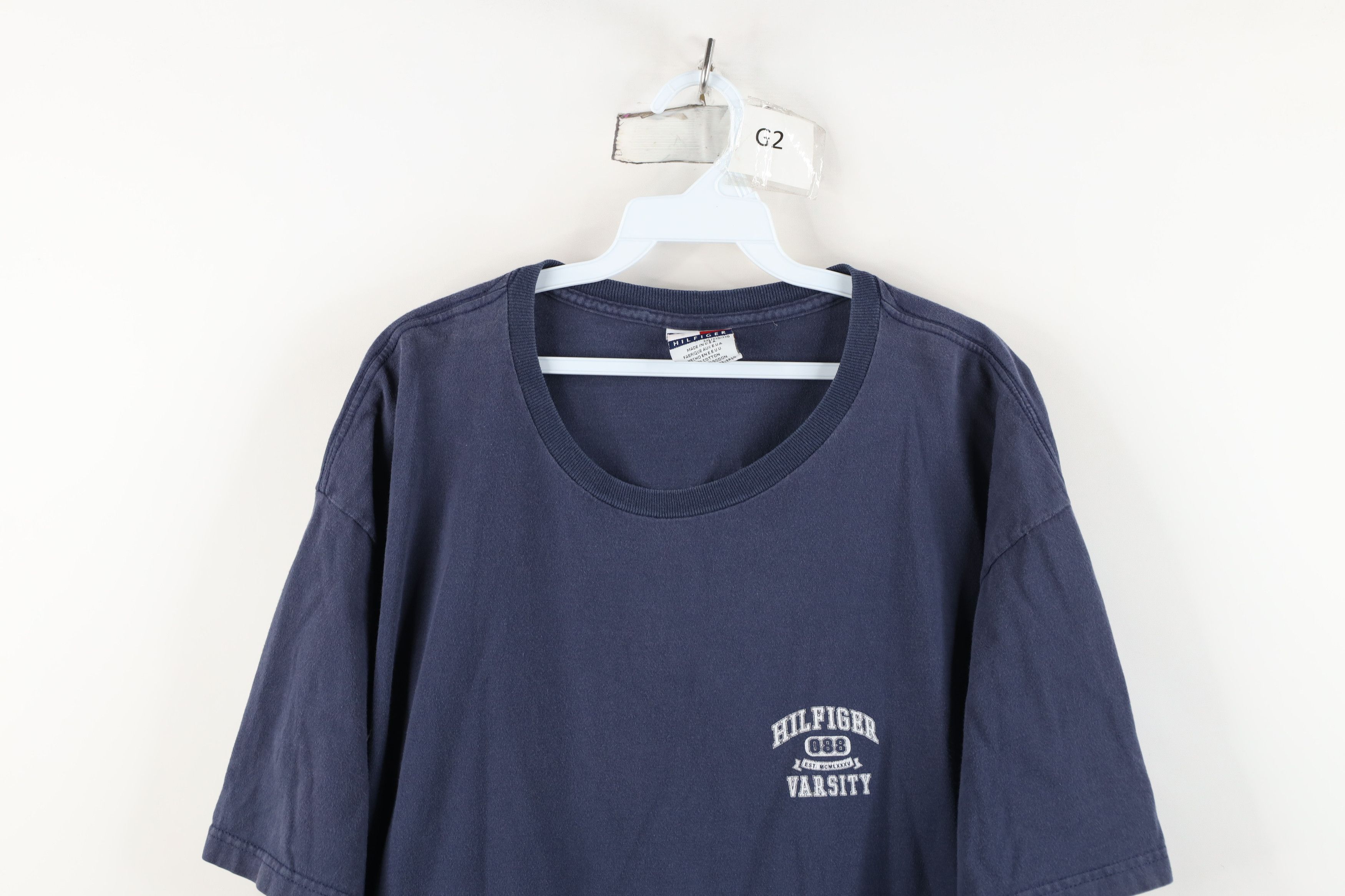 Tommy Hilfiger Vintage 90s Tommy Hilfiger Spell Varsity T-Shirt Blue USA Size US XXL / EU 58 / 5 - 2 Thumbnail
