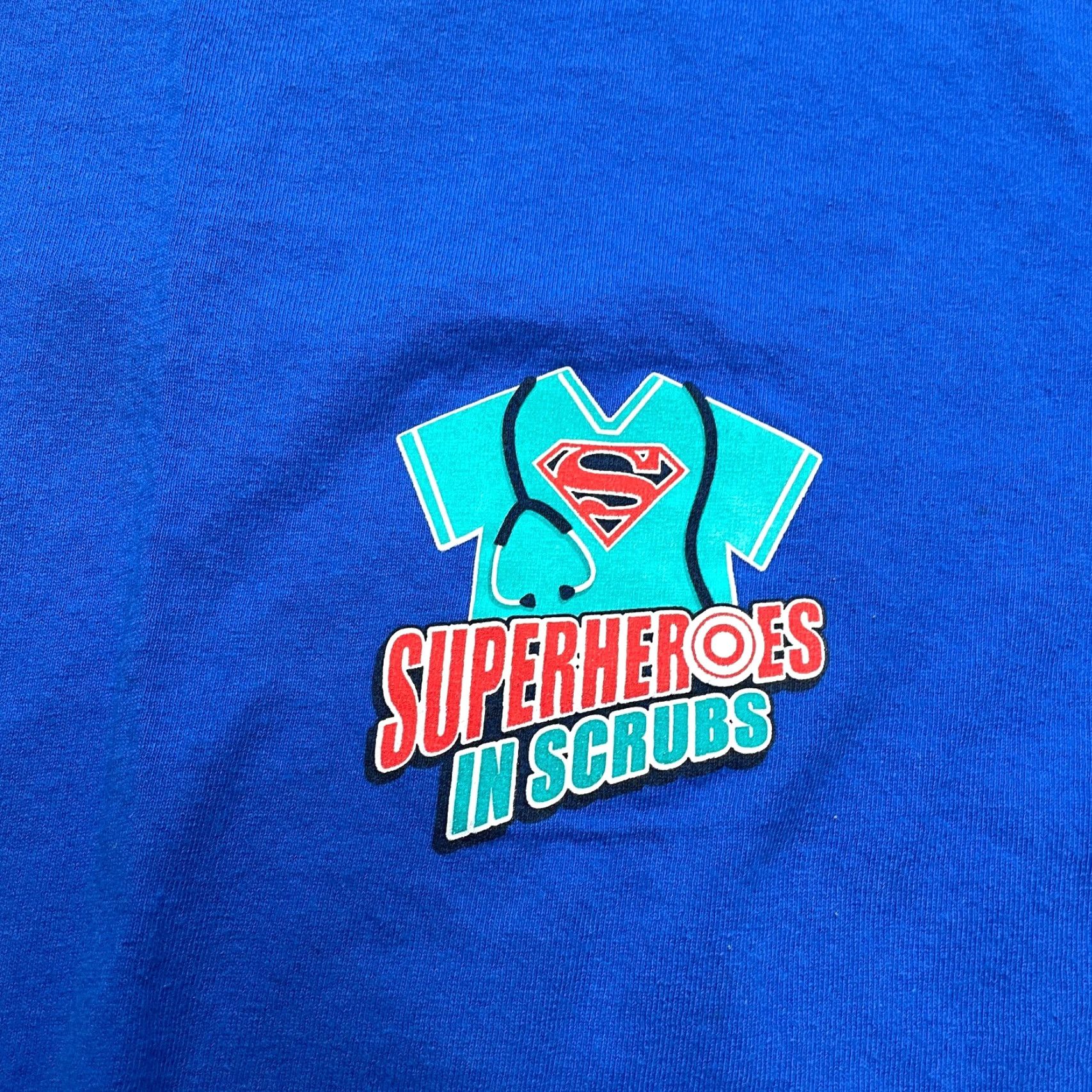 Gildan Gildan Heavy Cotton Shirt Mens 2XL Blue Short Sleeve Nurse Superheroes in Scrubs Shirt, Gildan, 2XL, Blue, Short Sleeve, Crew Neck, Regular, Men Size US XXL / EU 58 / 5 - 6 Thumbnail