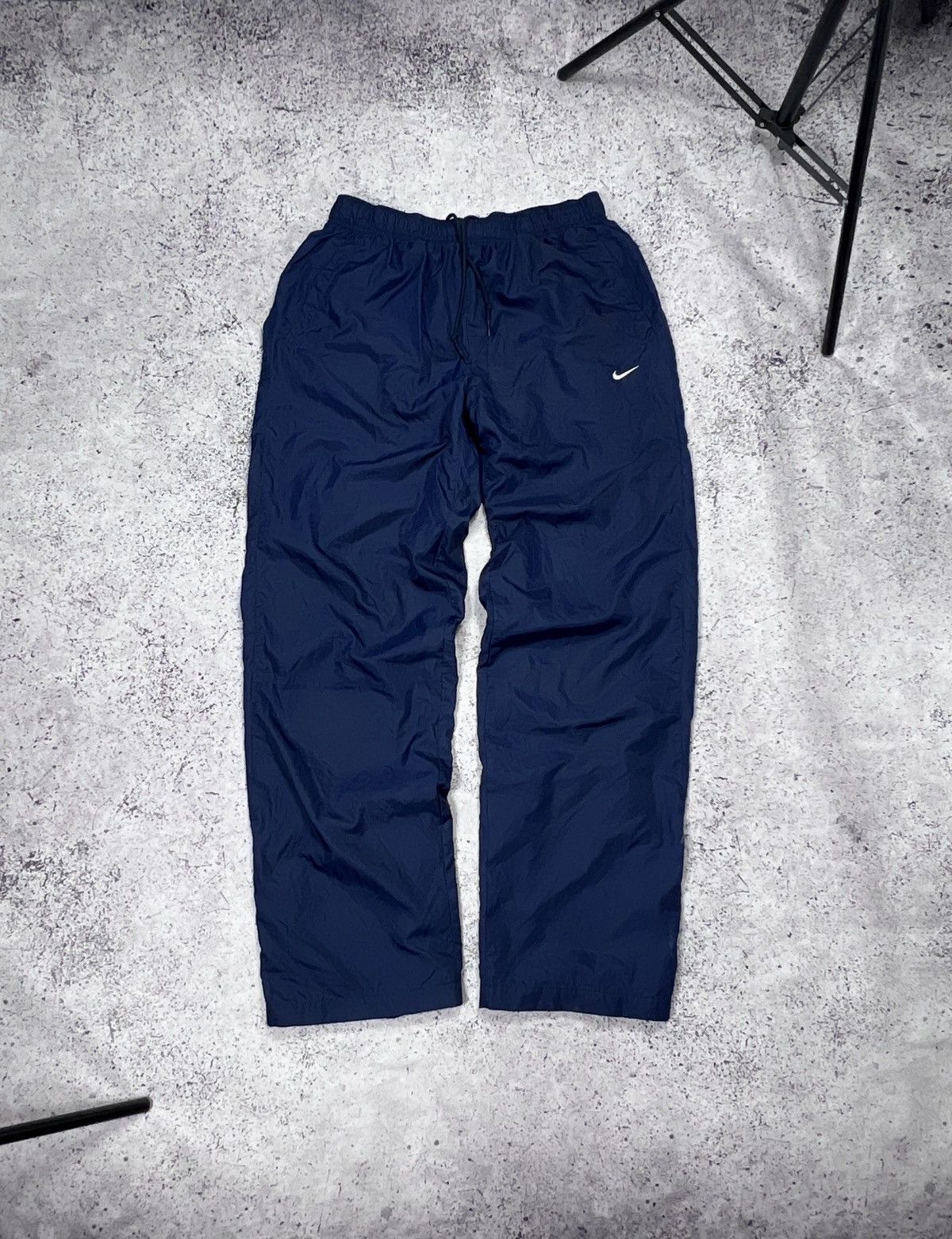 Nike Nike blue drill sport pants , vintage tag logo - baggy fit Size US 34 / EU 50 - 1 Thumbnail