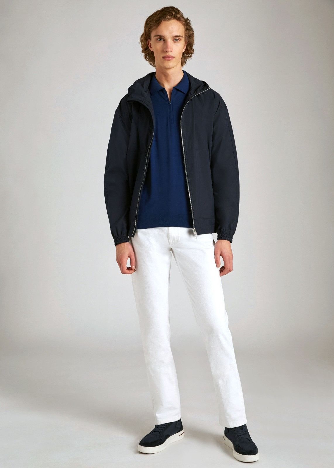 Loro Piana o1srvl11e1024 Wish Zip Polo Shirt in Navy Blue Size US S / EU 44-46 / 1 - 3 Thumbnail