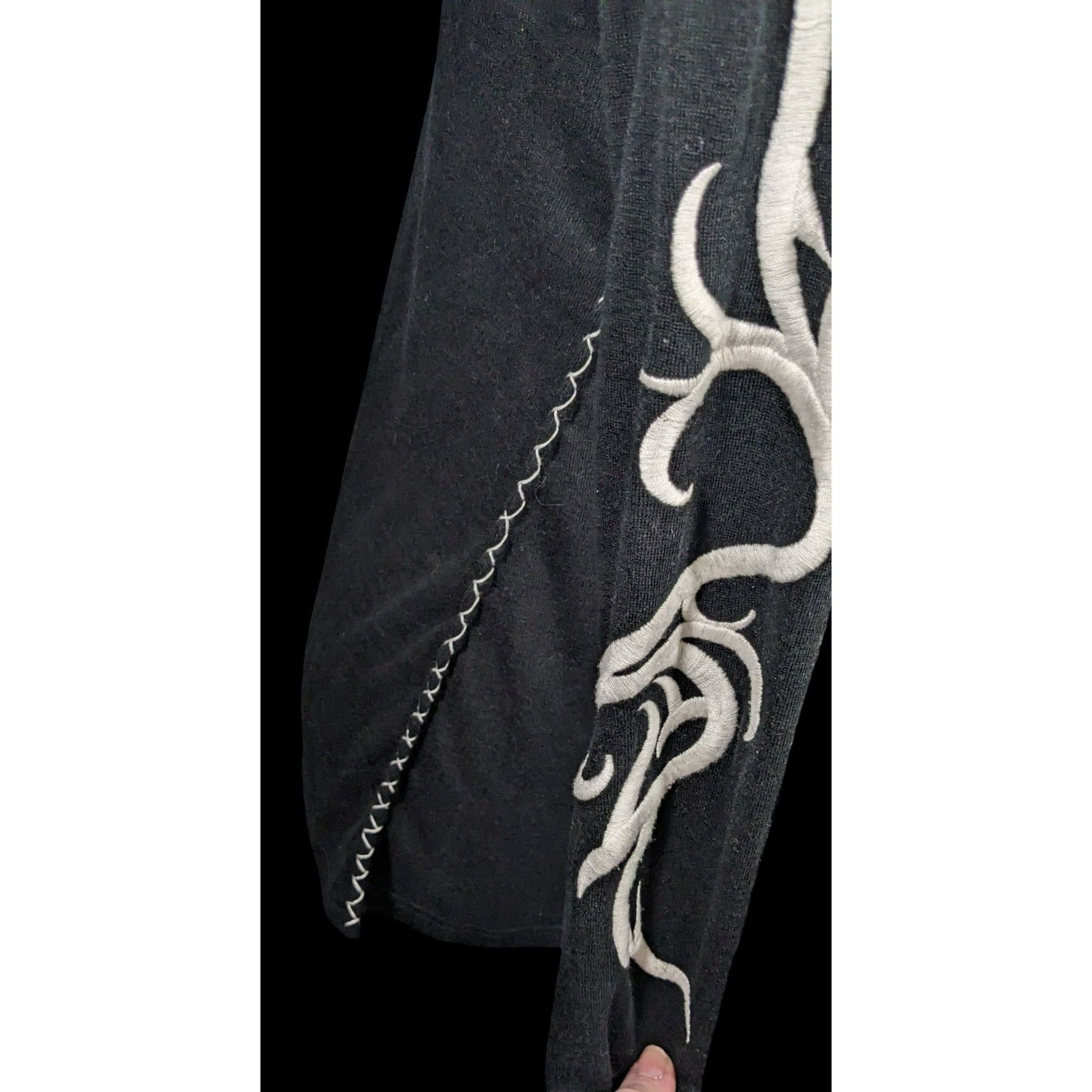 Other Angeni Contrast Stich Tribal Embroidered Gothic Cardigan Siz Size M / US 6-8 / IT 42-44 - 5 Thumbnail