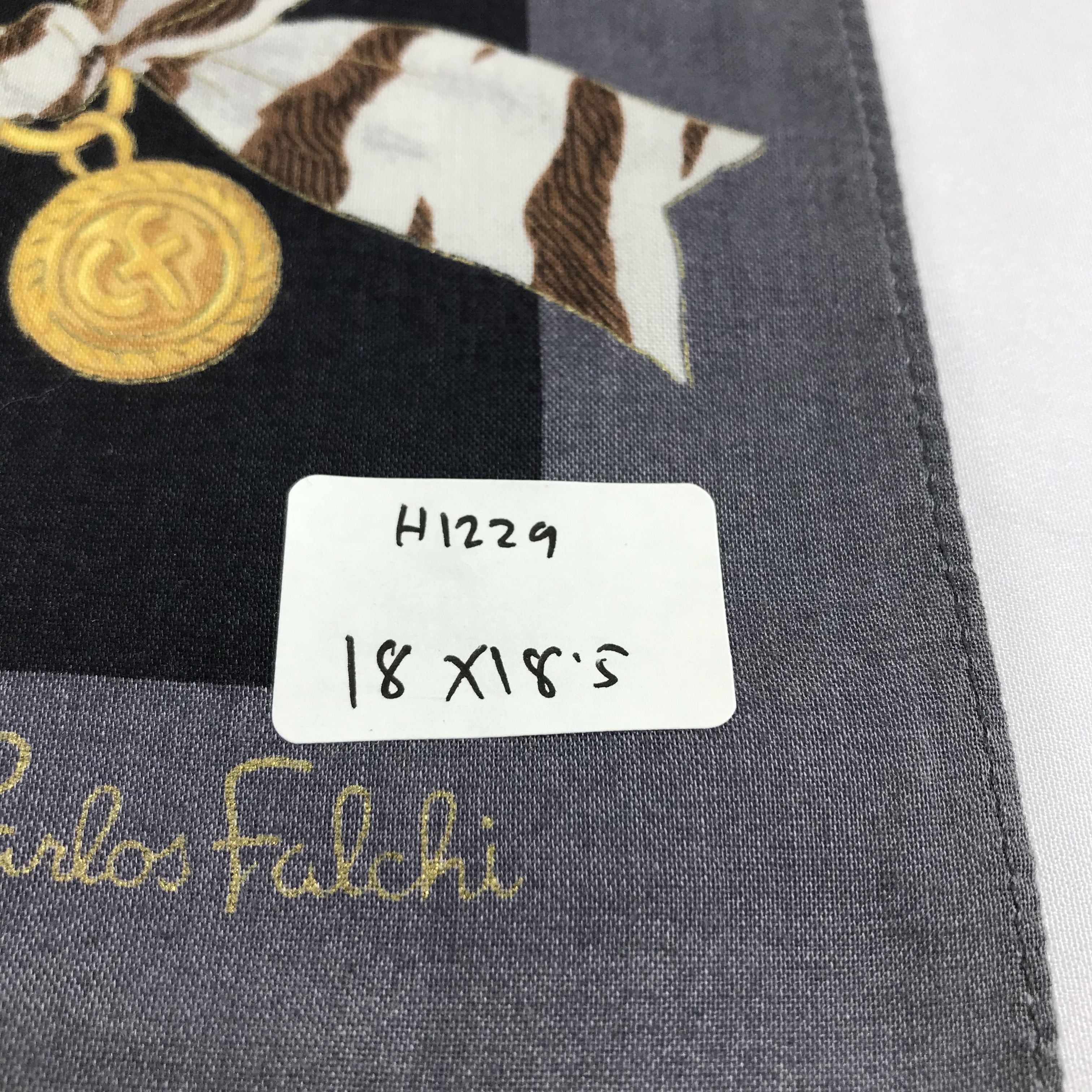 Japanese Brand Carlos Falchi Handkerchief Neckerchief Bandana H1229 Size ONE SIZE - 4 Thumbnail