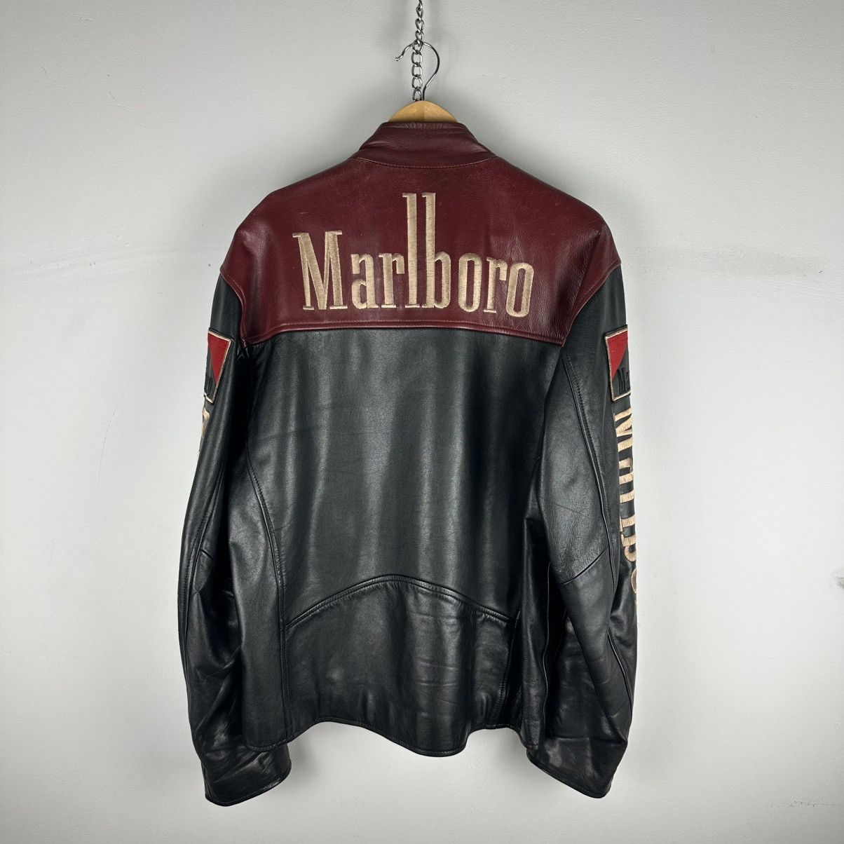 Marlboro Vintage Rare Marlboro Racing Leather Jacket Brando Size US XXL / EU 58 / 5 - 19 Thumbnail