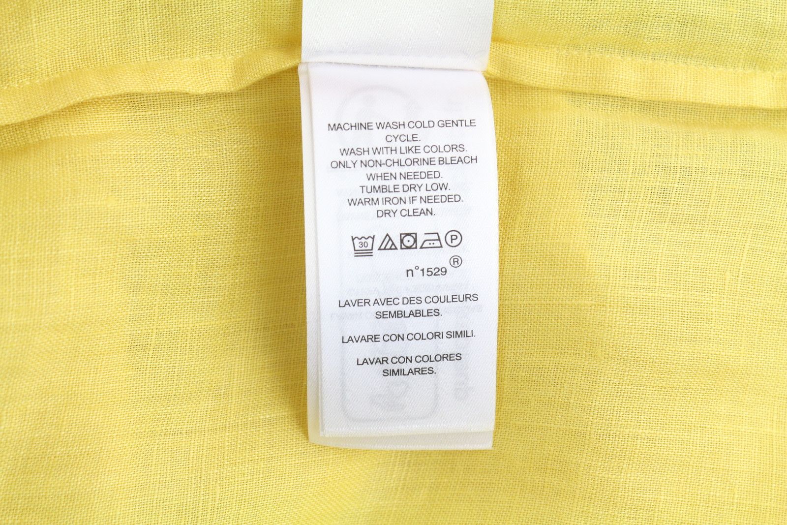 Lauren Ralph Lauren L Yellow Linen Buttoned Spread Shirt 84693 Size L / US 10 / IT 46 - 6 Thumbnail
