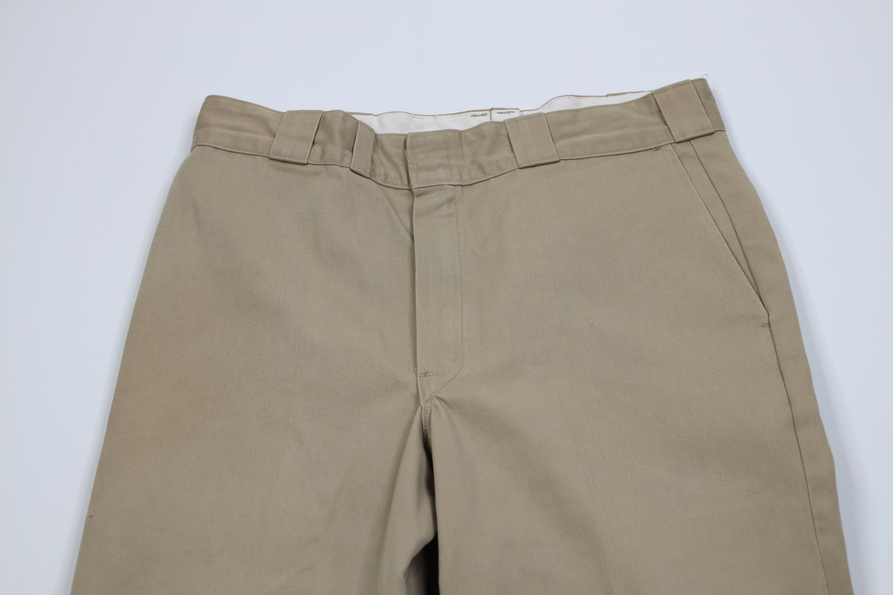 Dickies Vintage 70s Dickies Wide Leg Twill Pants Workwear Beige USA Size US 34 / EU 50 - 2 Thumbnail