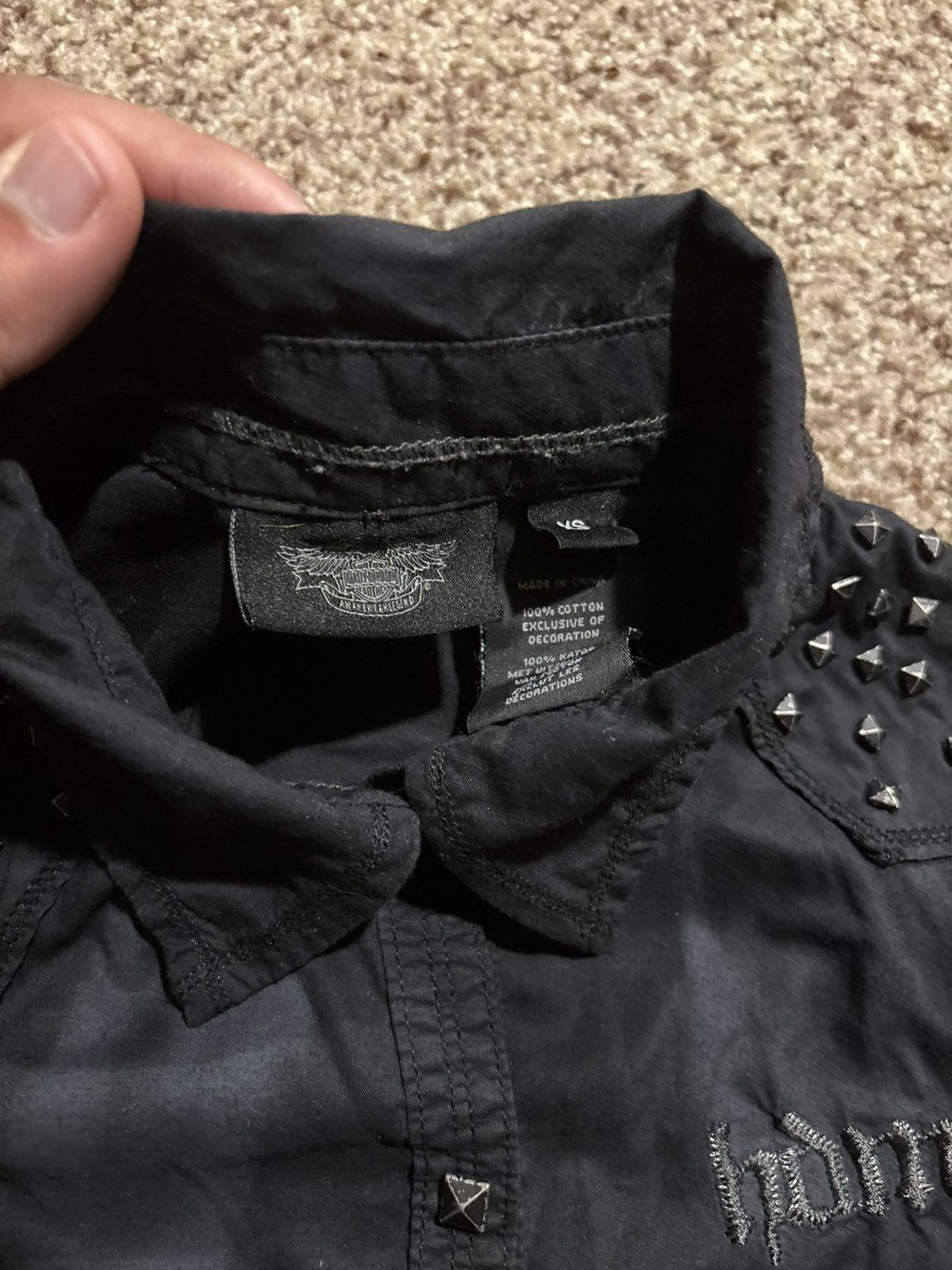 Harley Davidson Studded HD Button Up Size US XS / EU 42 / 0 - 2 Thumbnail