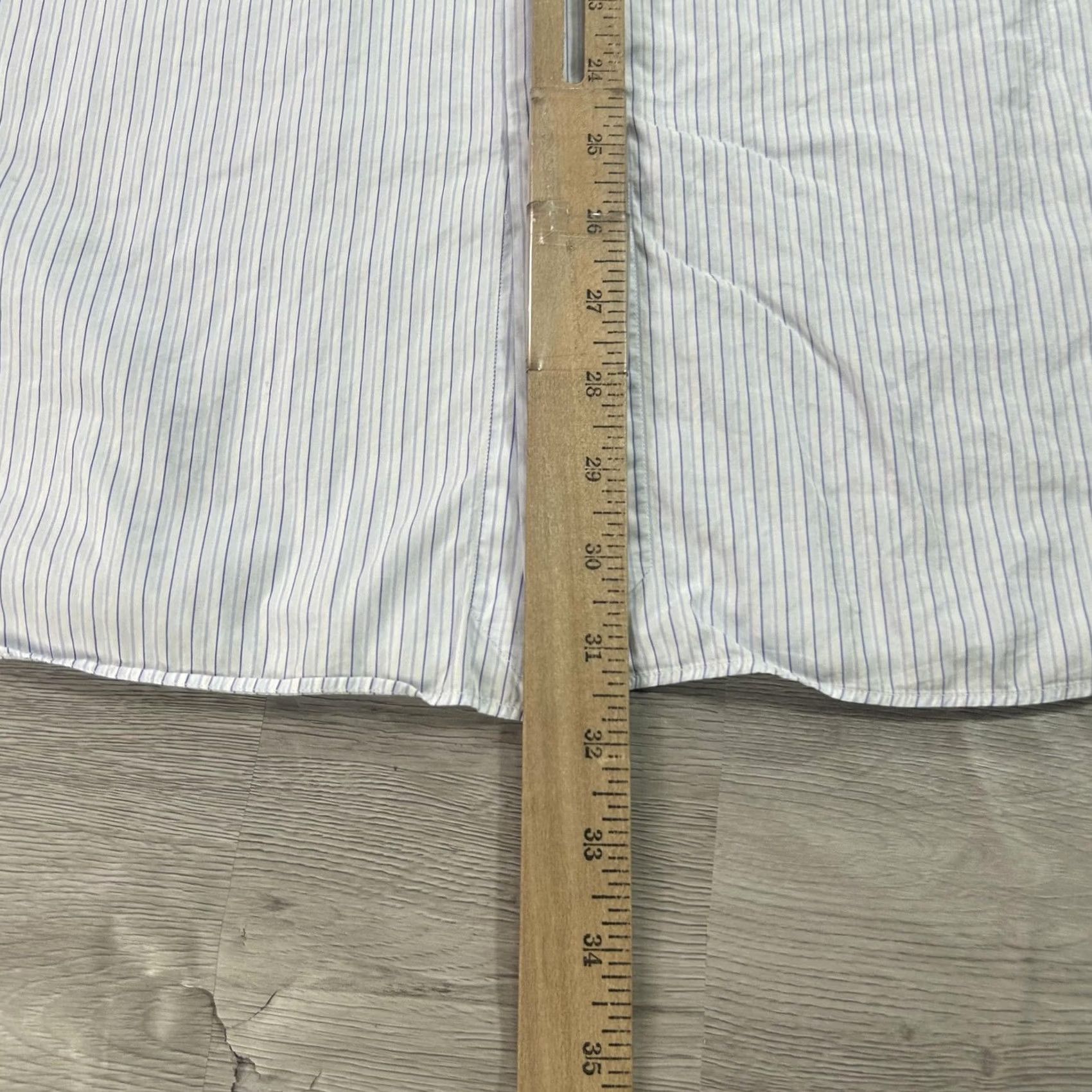 Ermenegildo Zegna Ermenegildo Zegna Dress Shirt Mens Regular Fit Cotton Stripe White 15.5 34/35 Size 42R - 7 Thumbnail