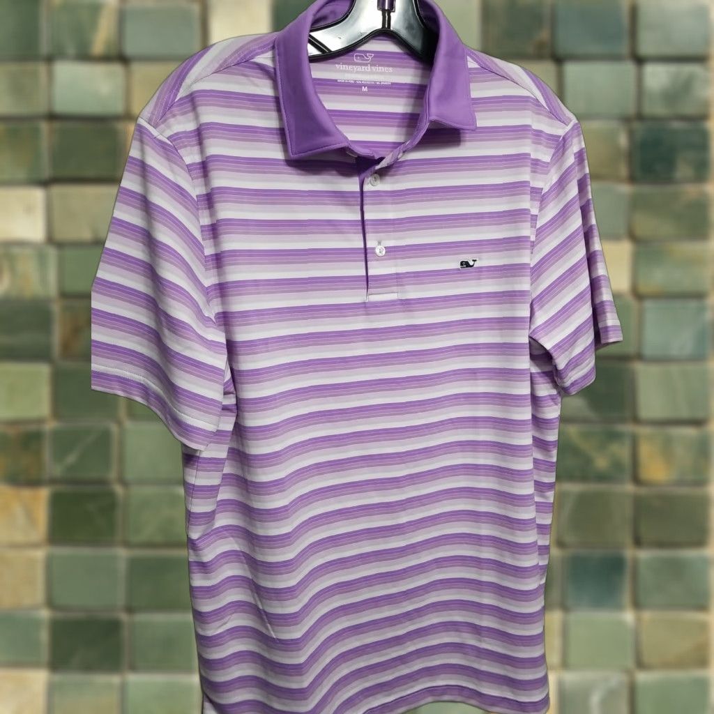 Vineyard Vines Vineyard Vines Performance Polo short sleeve shirt M multicolor blue striped golf dry fit Men Polo Size US M / EU 48-50 / 2 - 1 Thumbnail