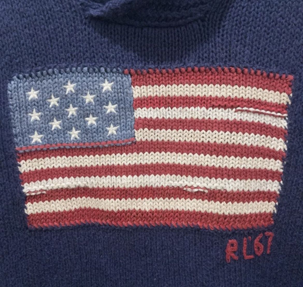 Ralph Lauren Rare‼️Polo Ralph Lauren American Flag 67 Shawl Knitwear Size US M / EU 48-50 / 2 - 3 Thumbnail