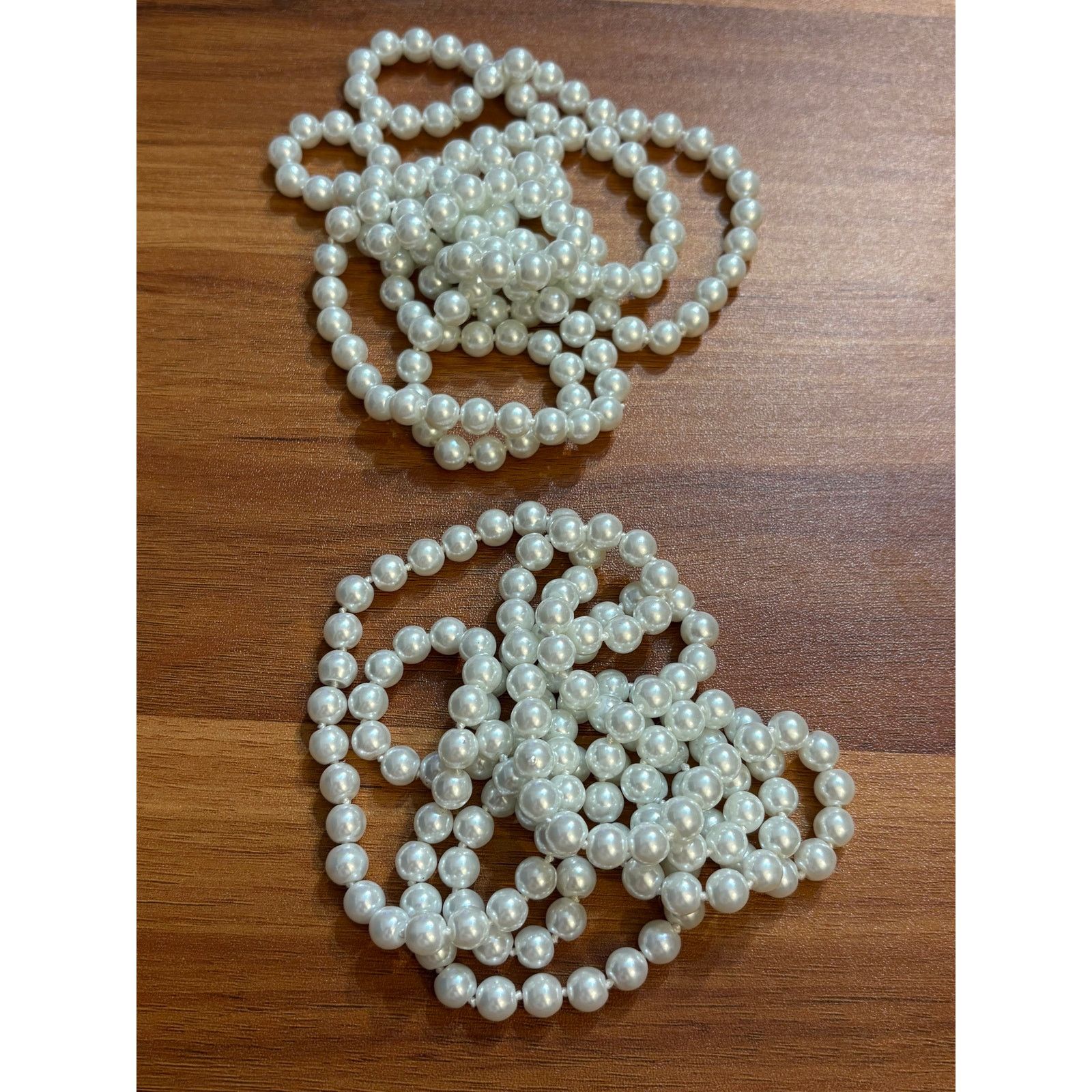 Other 2 Vintage Style 48” Faux Pearl Single Strand Necklace Size ONE SIZE - 9 Thumbnail
