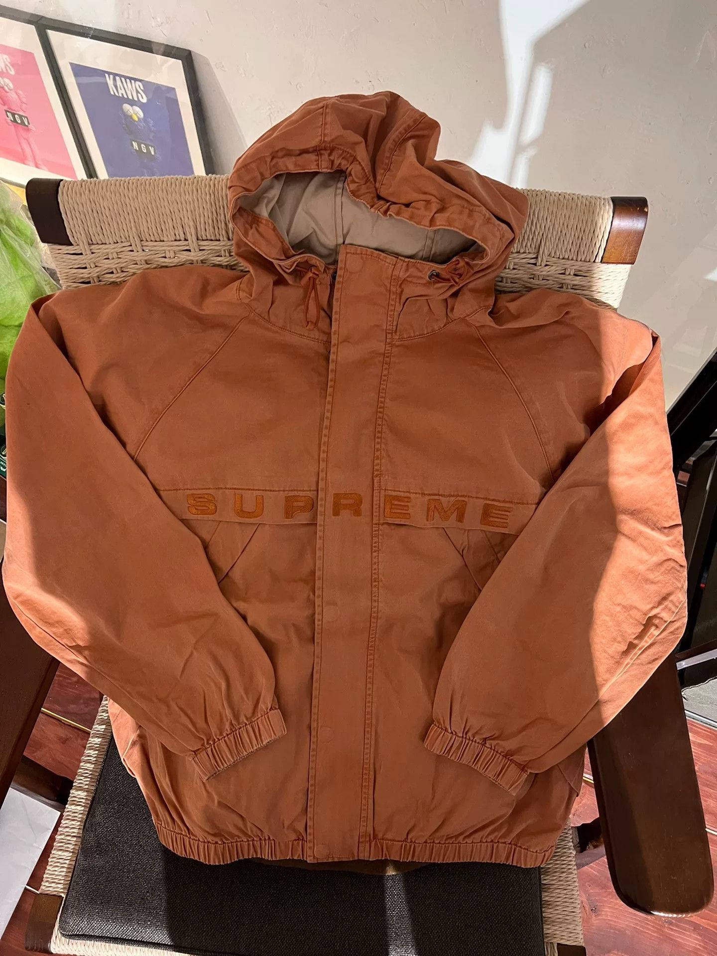 Supreme supreme overdyed twill hooded jacket orange Size US M / EU 48-50 / 2 - 1 Thumbnail