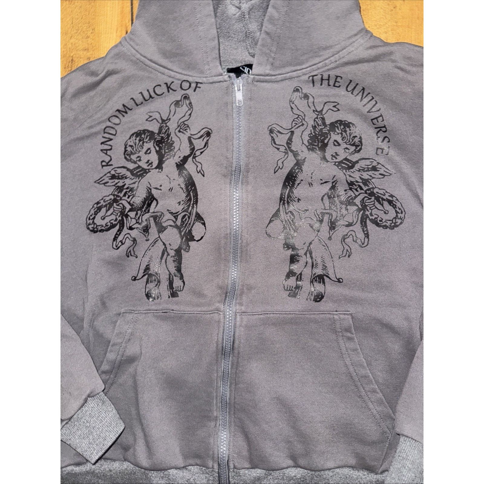 Cider Cider Cropped Full Zip Hoodie Gray Small Y2K 24x21 Size M / US 6-8 / IT 42-44 - 2 Thumbnail
