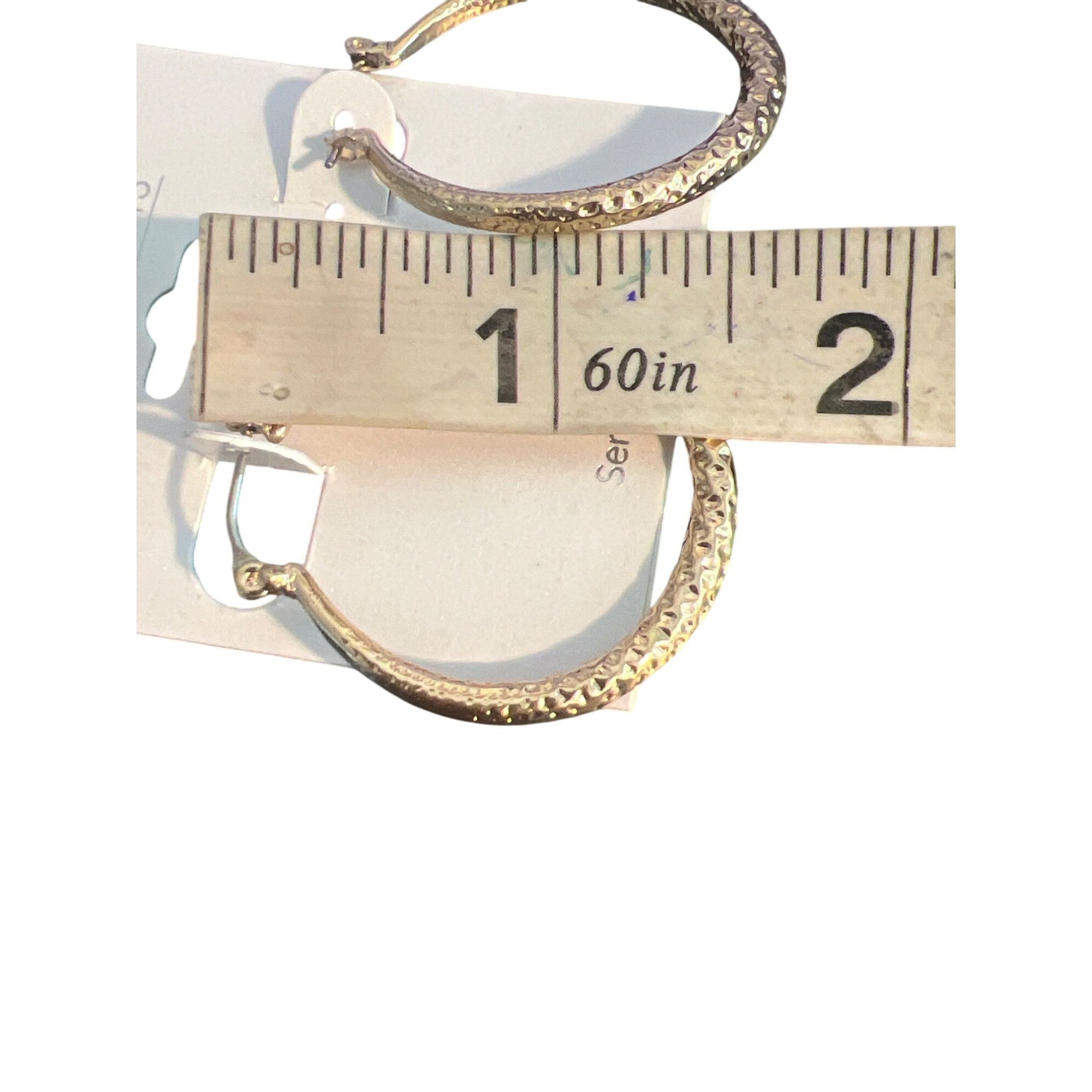 Other 4 Pair Lori's Gift Gold Tone Earrings Hoops Studs Rhinestone Size ONE SIZE - 6 Thumbnail