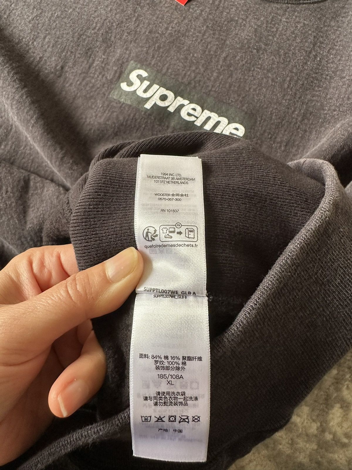 Supreme SUPREME WASHED BOX LOGO CREWNECK SS25 Size US XL / EU 56 / 4 - 9 Thumbnail