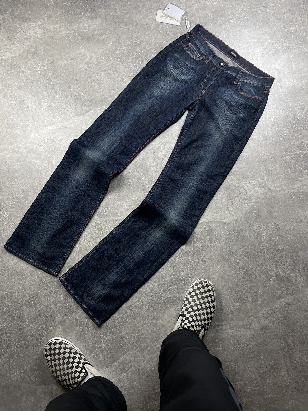 Versace Versace Sport Archive Faded Flared Stretch Jeans Size 30" / US 8 / IT 44 - 5 Thumbnail