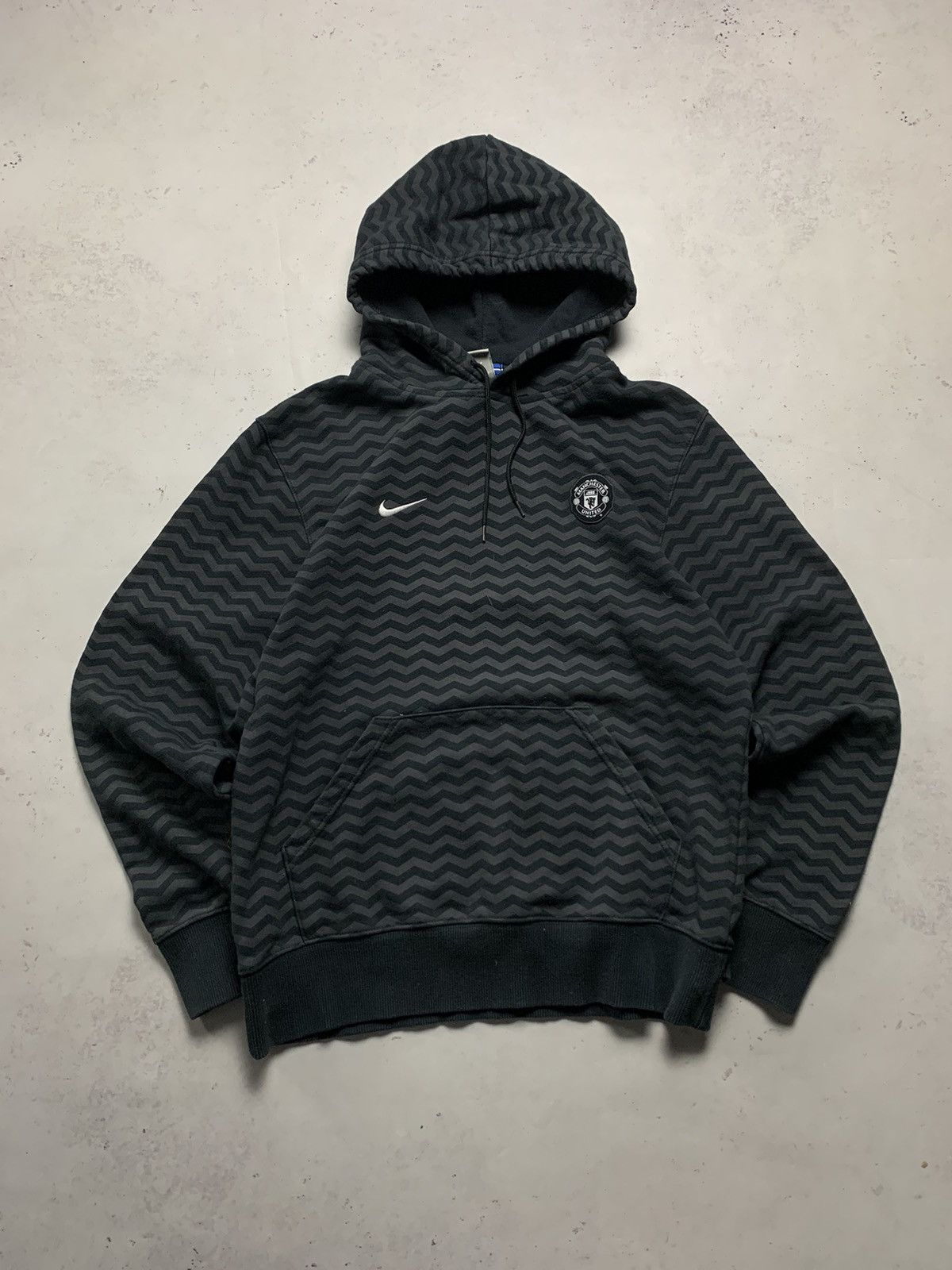 Vintage Nike Swoosh Manchester United Boxy Hoodie Y2K M