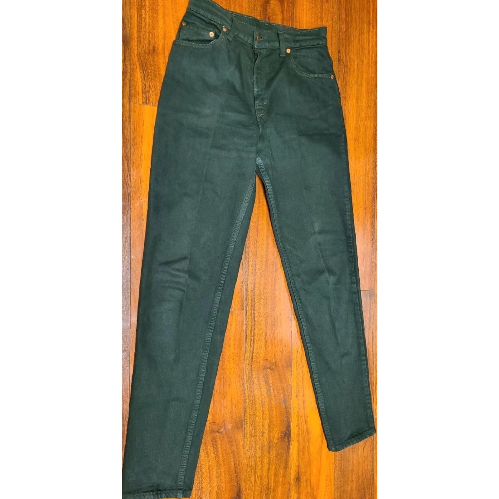 Levi's VINTAGE Levi's 550 Relaxed Fit Tapered Leg Jeans Women 11 Long 29x33 Green USA Vintage Size 32" / US 10 / IT 46 - 2 Thumbnail