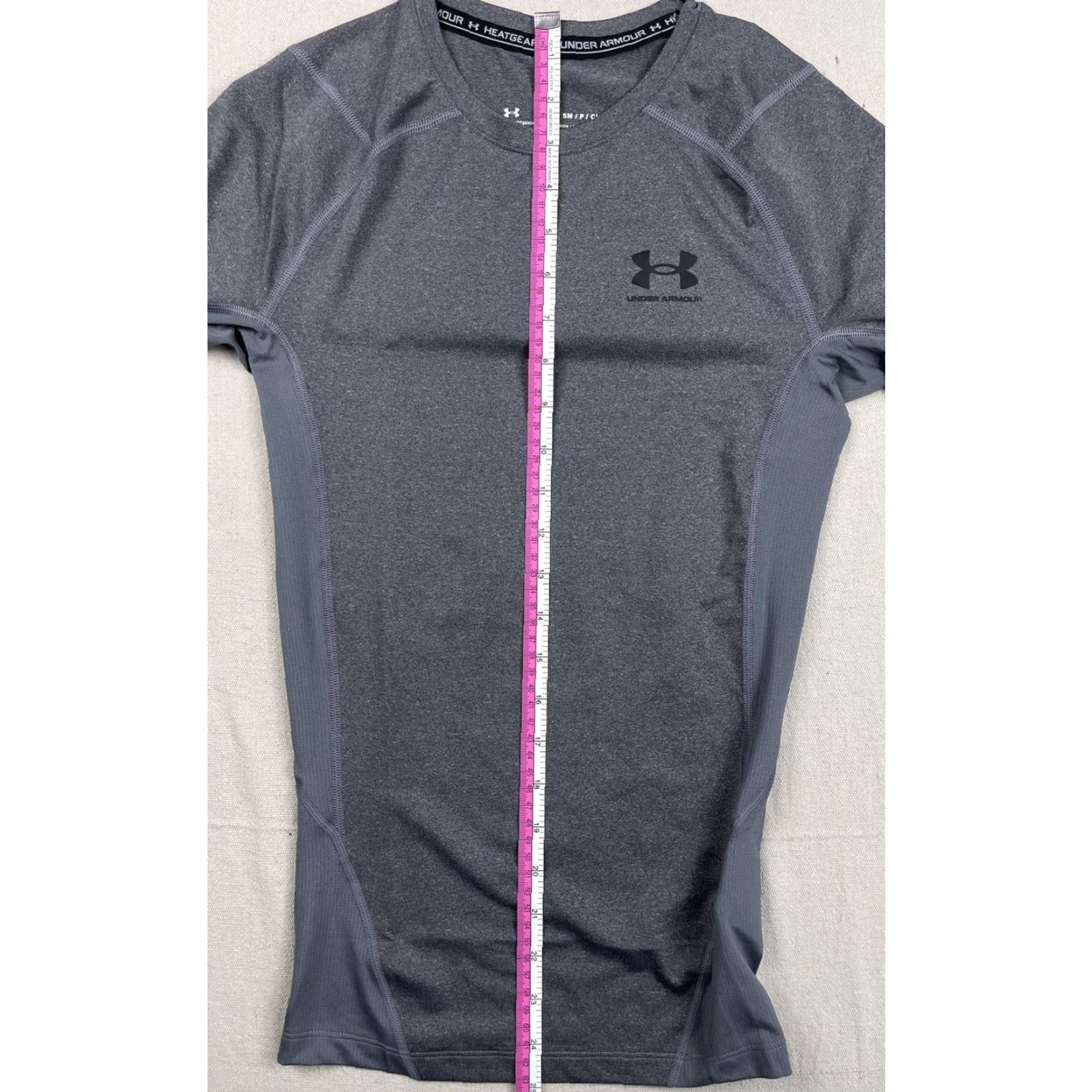 Under Armour Under Armour Mens Compression Long Sleeve Shirt Heatgear Sz S Small Gray Logo Crew Neck T-Shirt Size US S / EU 44-46 / 1 - 6 Thumbnail