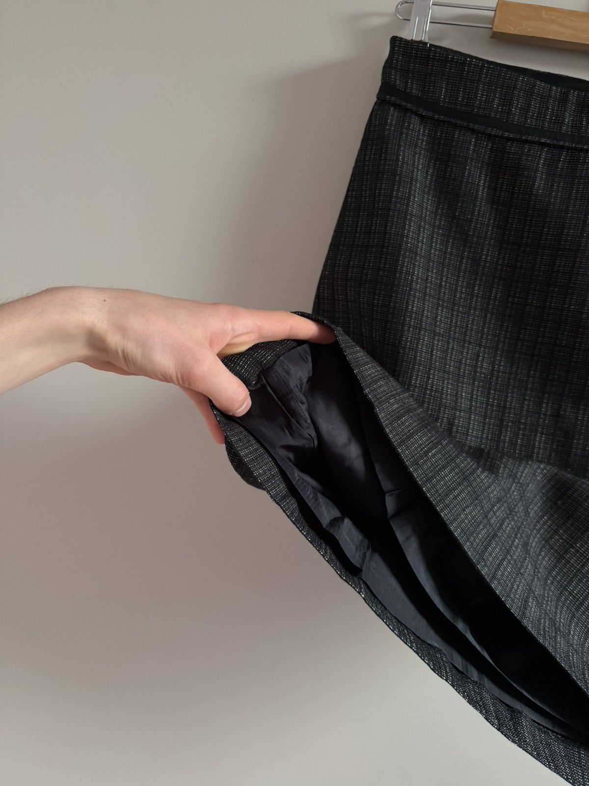 Dries Van Noten Vintage Dries Van Noten Wool Linen Pencil Skirt Size 28" / US 6 / IT 42 - 4 Thumbnail