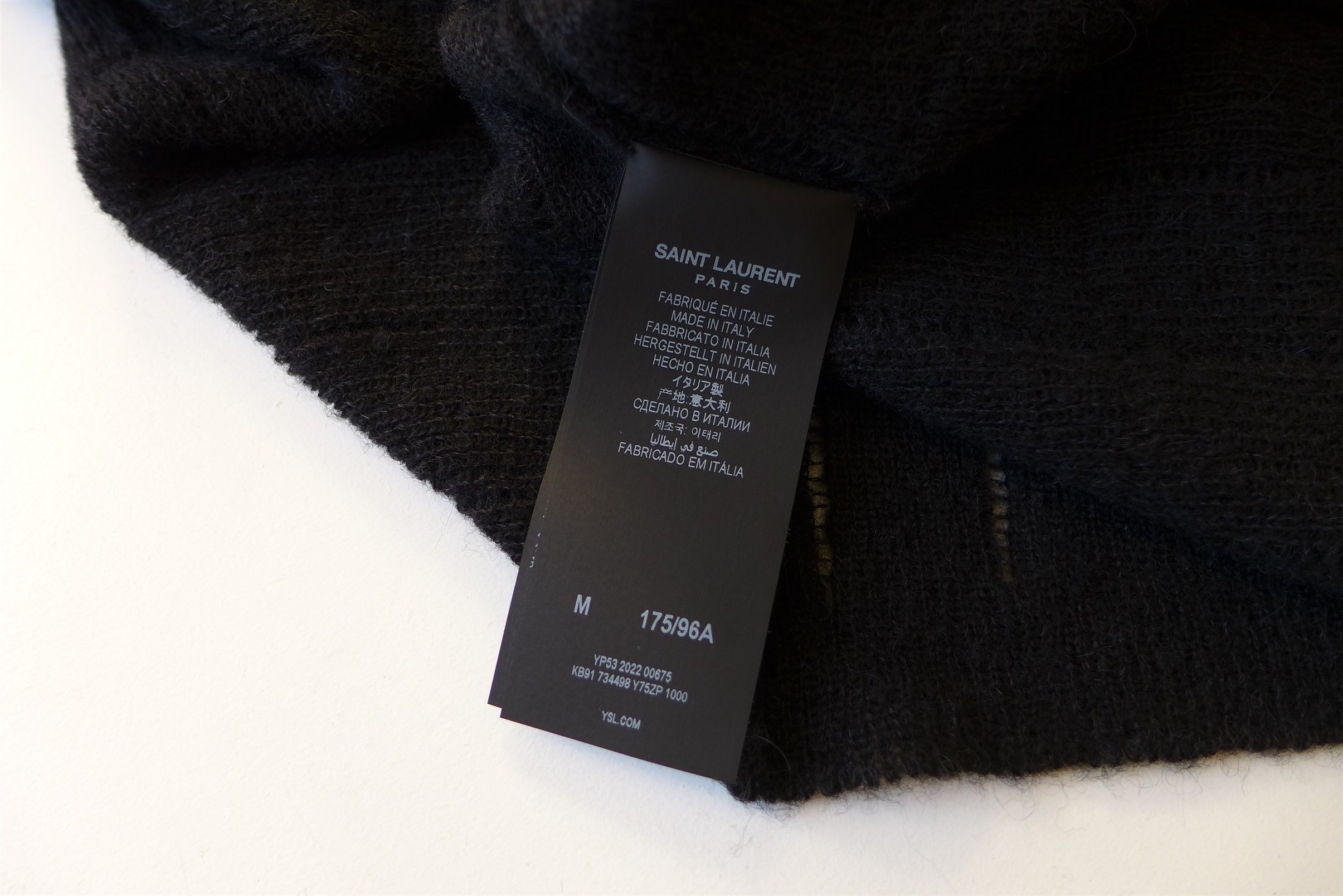 Saint Laurent Paris Saint Laurent Openwork Knit Sweater - Black Alpaca Size US M / EU 48-50 / 2 - 18 Thumbnail