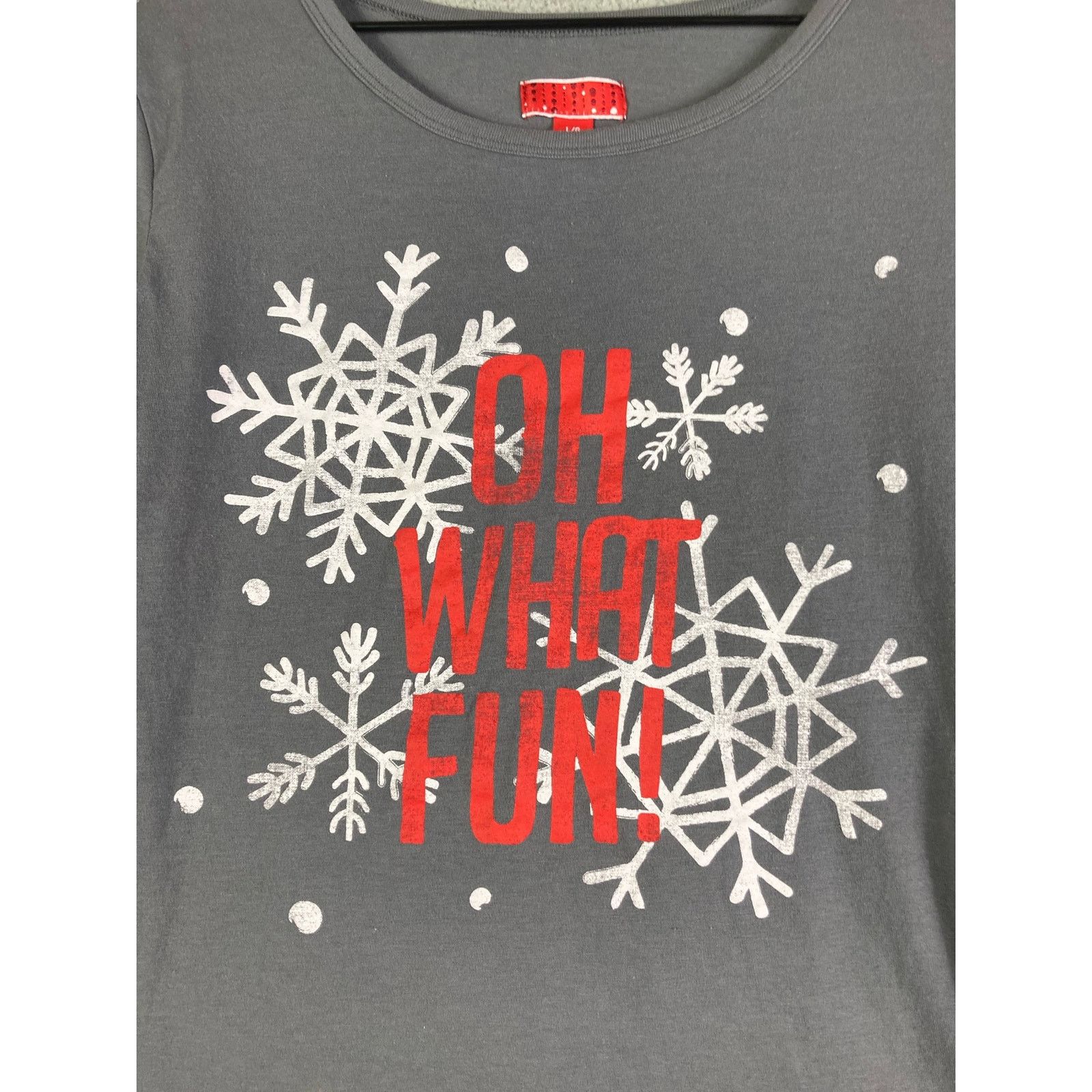 Other Christmas Pajama Shirt Women's Sleep Top Size Large Grey Size L / US 10 / IT 46 - 6 Thumbnail