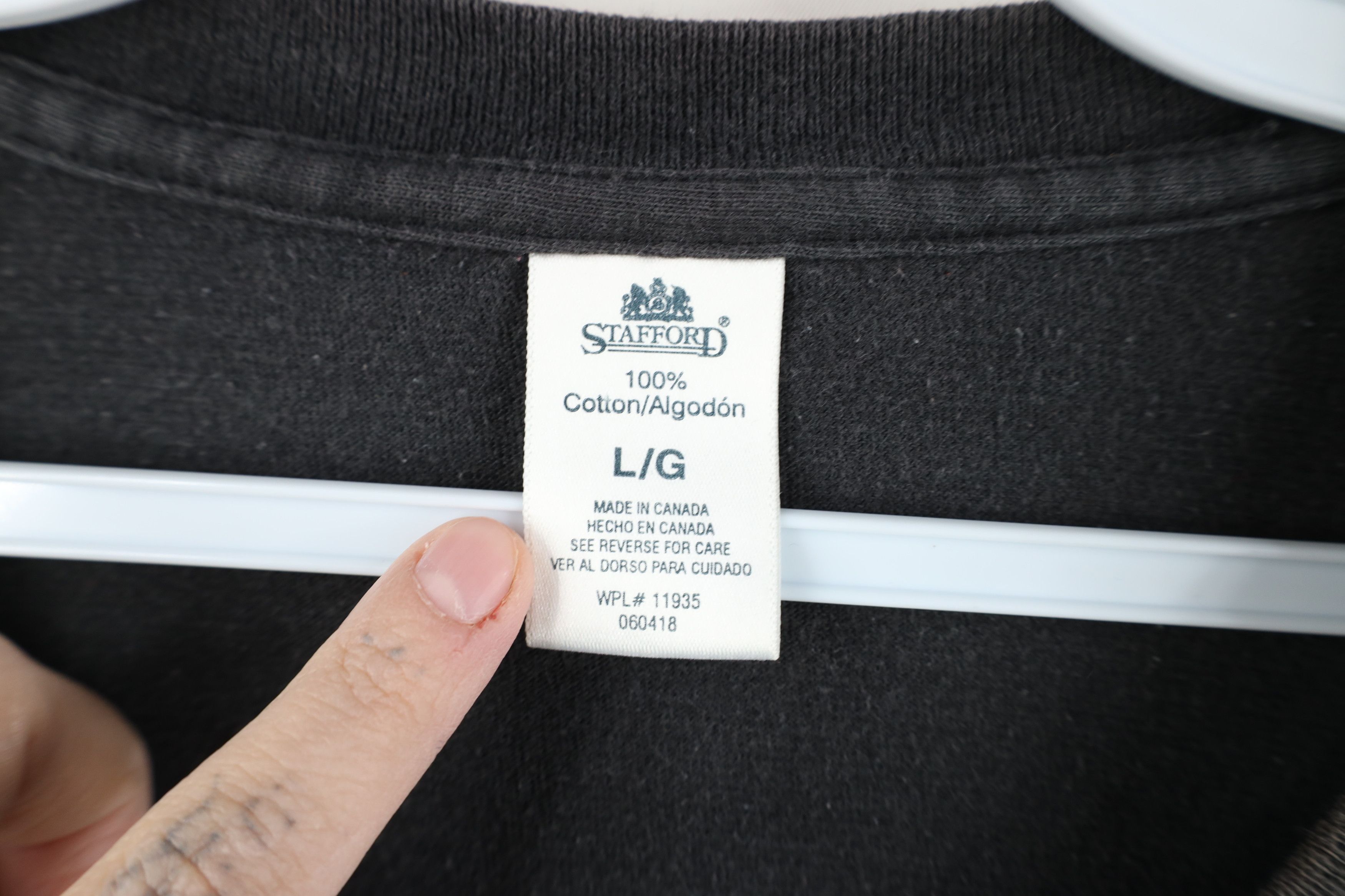 Vintage Vintage 90s Y2K Streetwear Faded Pocket T-Shirt Black Cotton Size US L / EU 52-54 / 3 - 7 Thumbnail