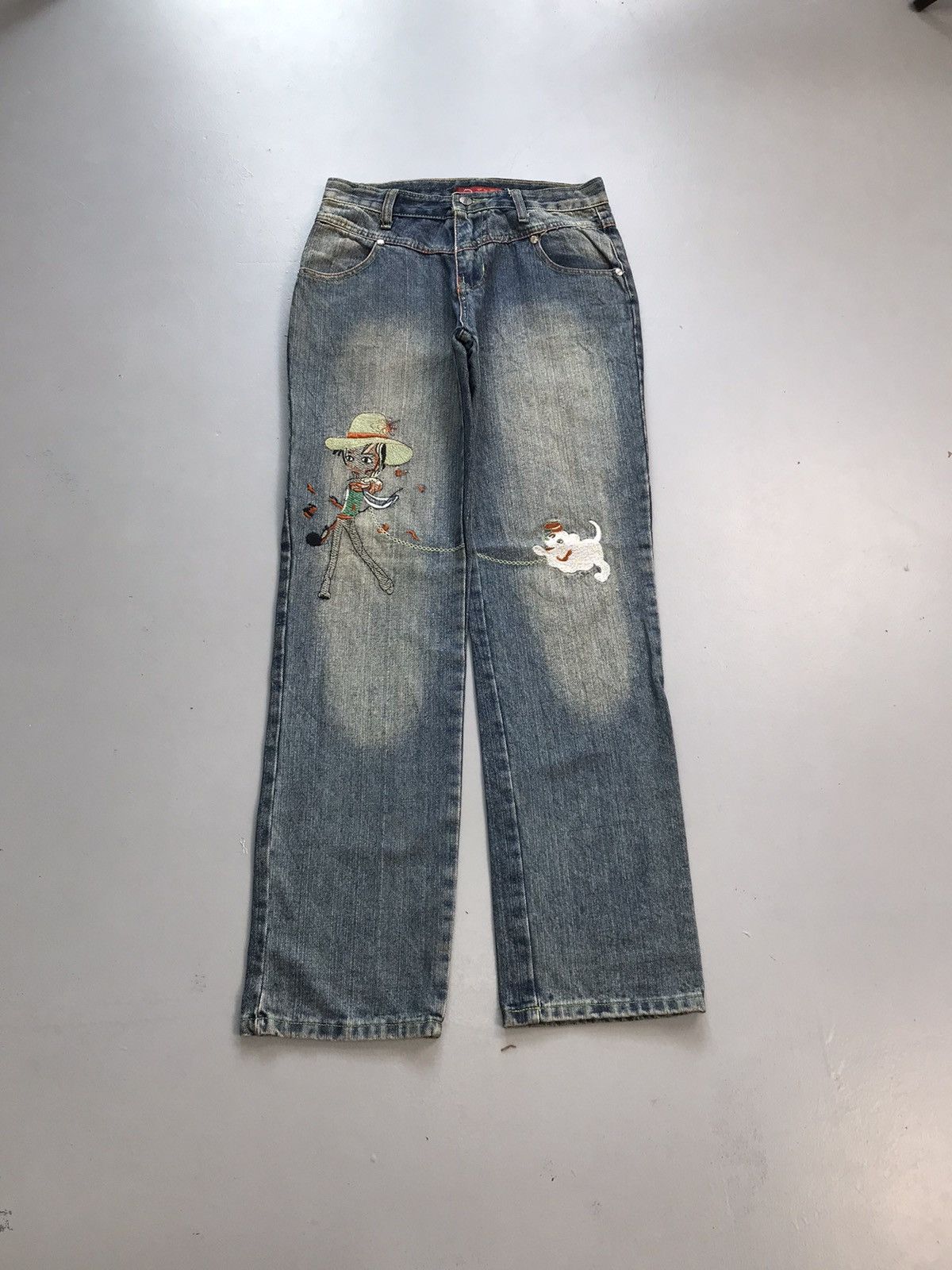 JNCO Vintage Yi xuan ni embroidered denim Size 28" / US 6 / IT 42 - 1 Thumbnail