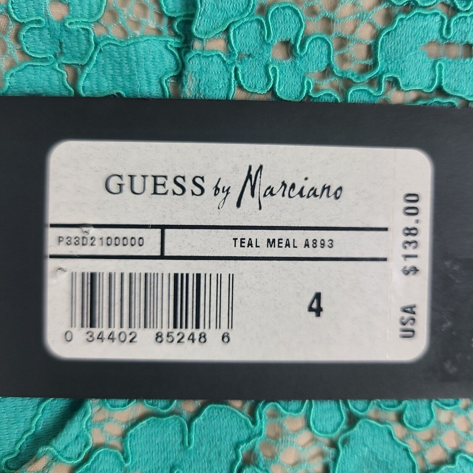Guess Marciano by Guess High Waisted Teal lace short Size 4 Size 27" / US 4 / IT 40 - 6 Thumbnail
