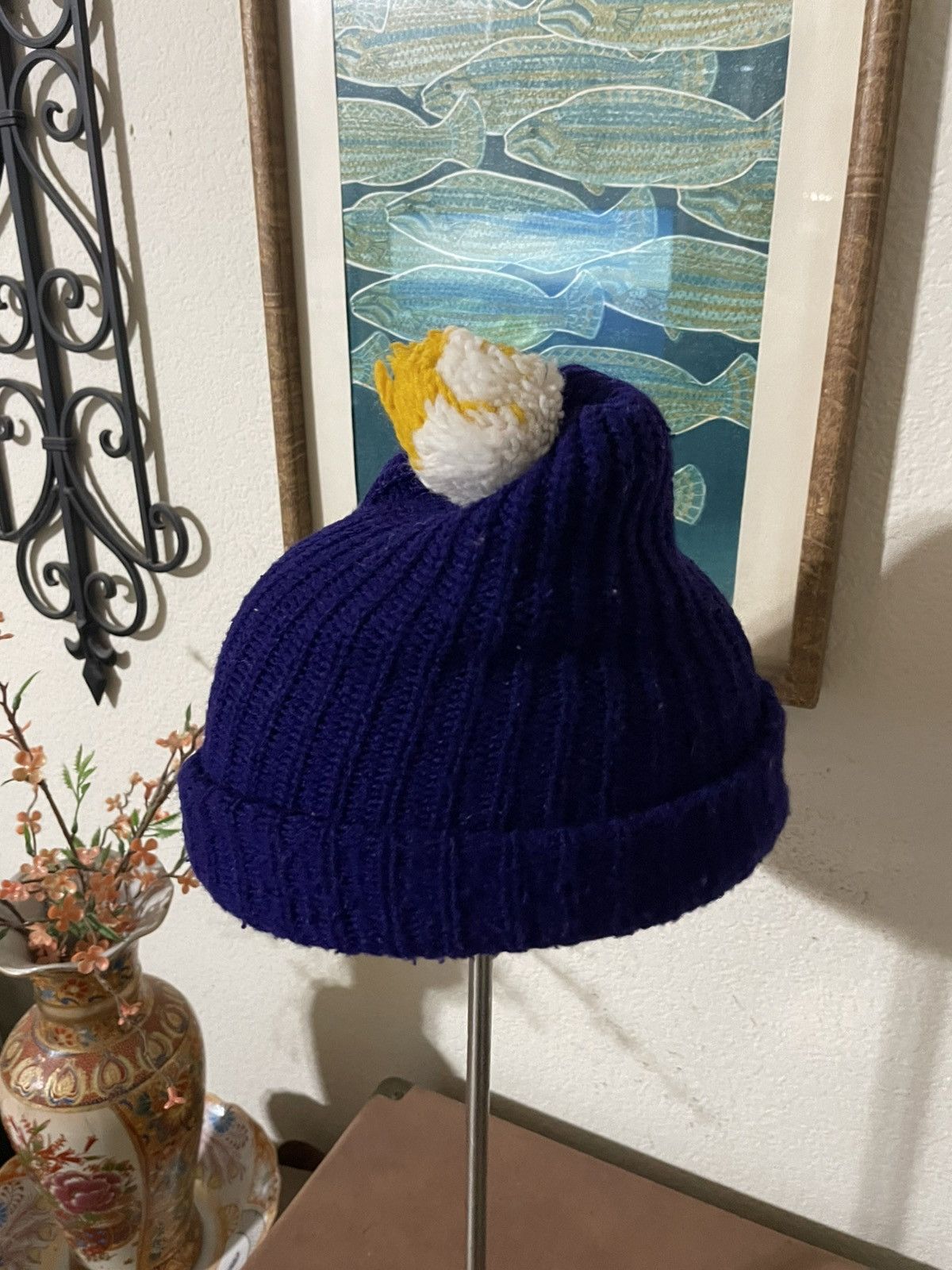 NFL × Vintage Minnesota Vikings Beanie w/ Pom Pom Size ONE SIZE - 3 Thumbnail