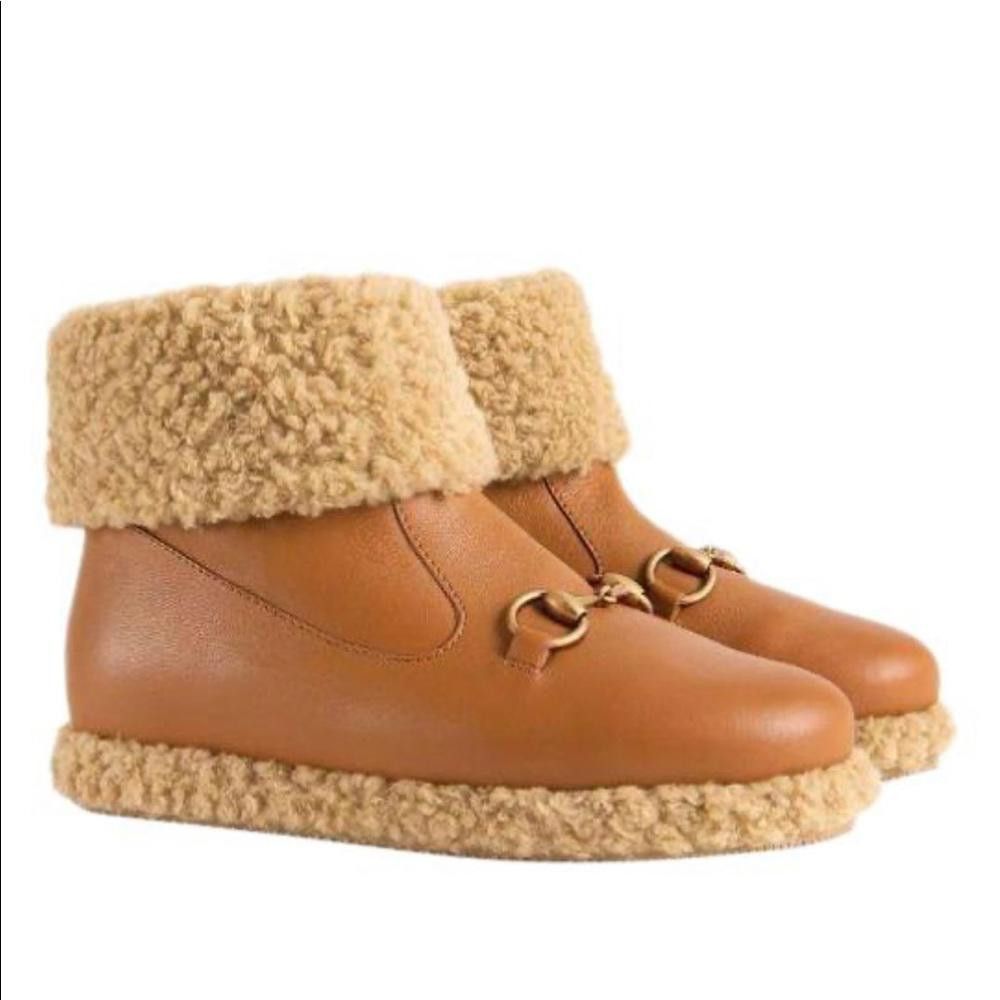 Gucci Gucci Horsebit Leather Wool Women Ankle Boots Size US 8.5 / IT 38.5 - 1 Thumbnail