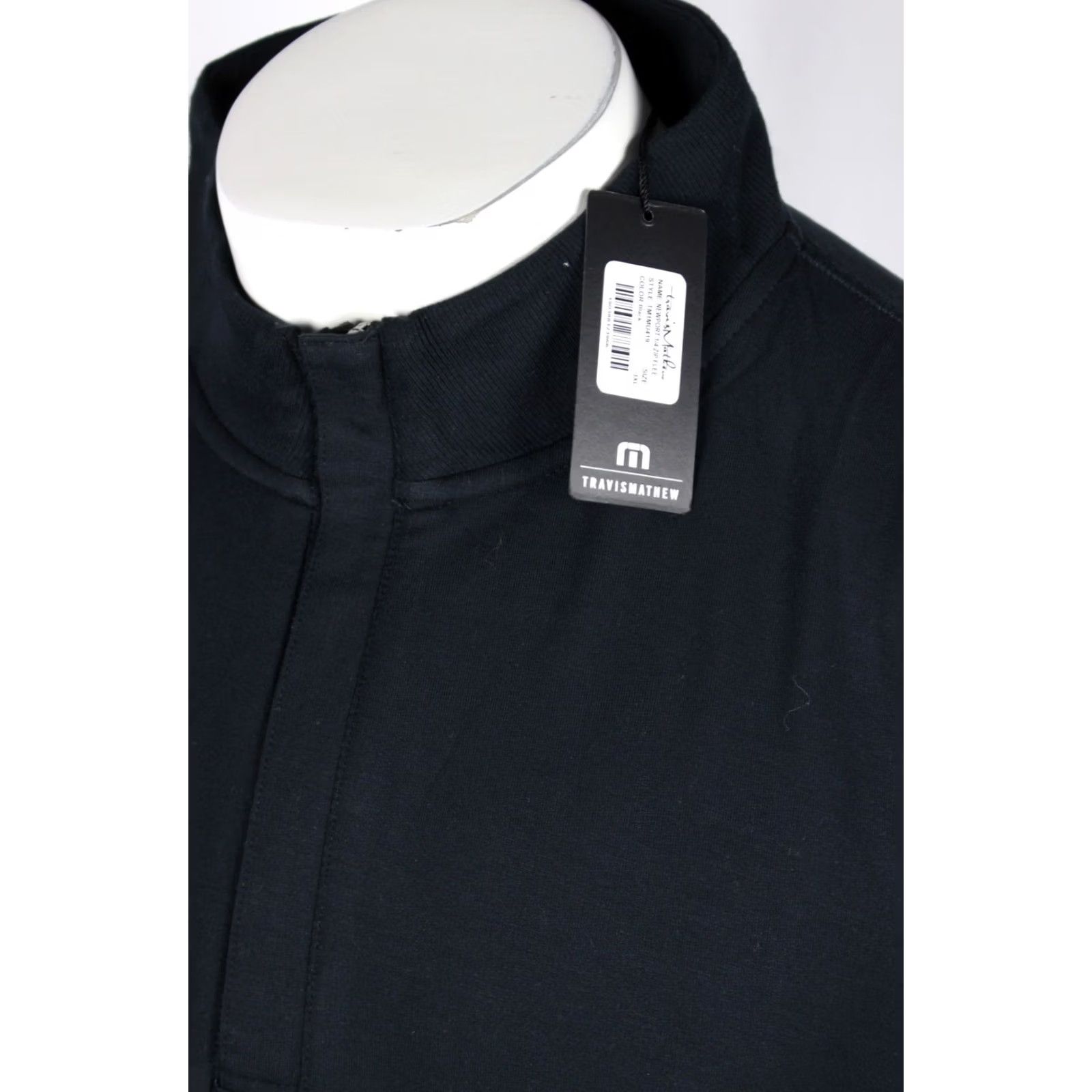 TravisMathew VINTAGE? No — Travis Mathew Newport 1/4 Zip Fleece Long Sleeve Pockets 3XL Black Long Sleeve Size US XXL / EU 58 / 5 - 4 Thumbnail