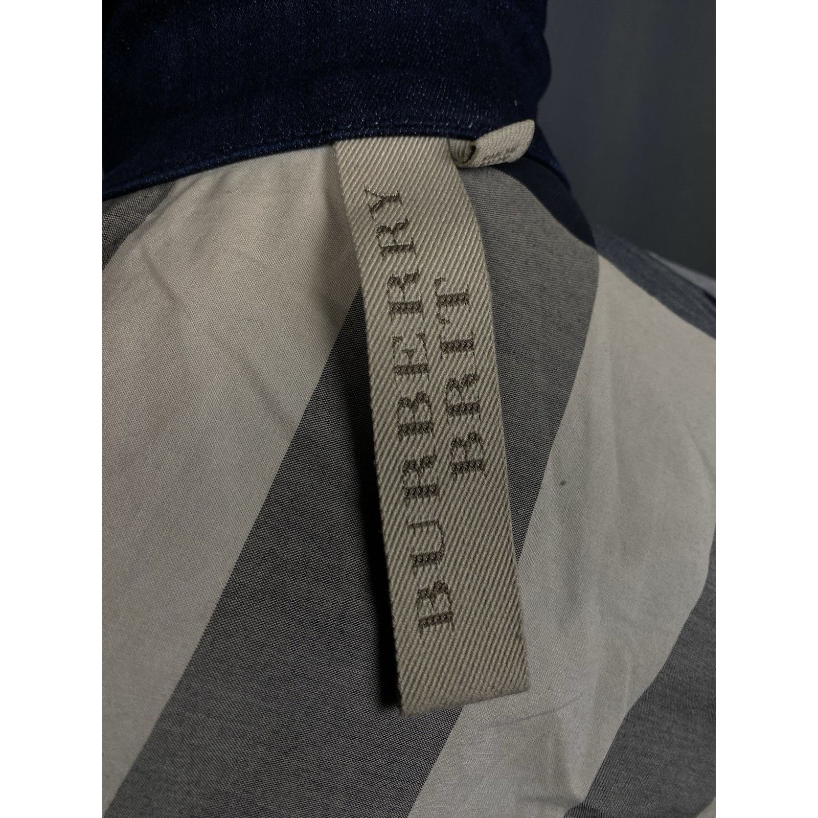 Burberry Burberry Brit Nova Check Women's Blue Denim Jeans Biker Jack Size M / US 6-8 / IT 42-44 - 12 Thumbnail