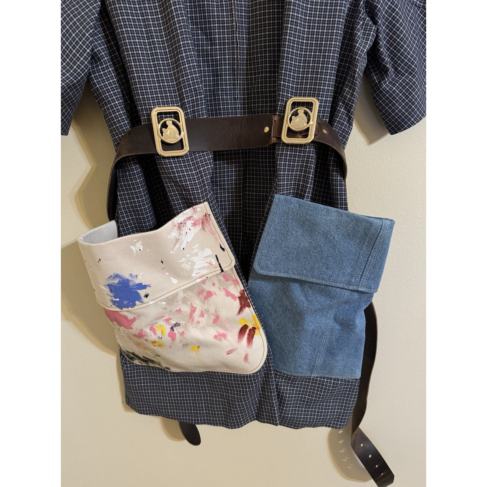 Gallery Dept. Gallery Dept. x Lanvin Mini Dress Belted Plaid Blue Size 46 Size L / US 10 / IT 46 - 2 Thumbnail