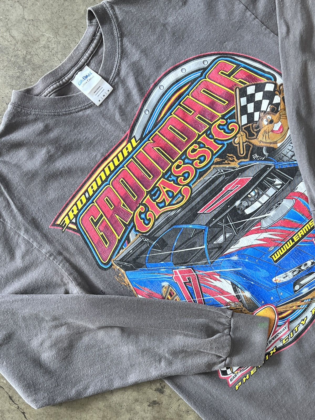 Vintage Groundhog Classic Racing EAMS Long Sleeve Tee Medium