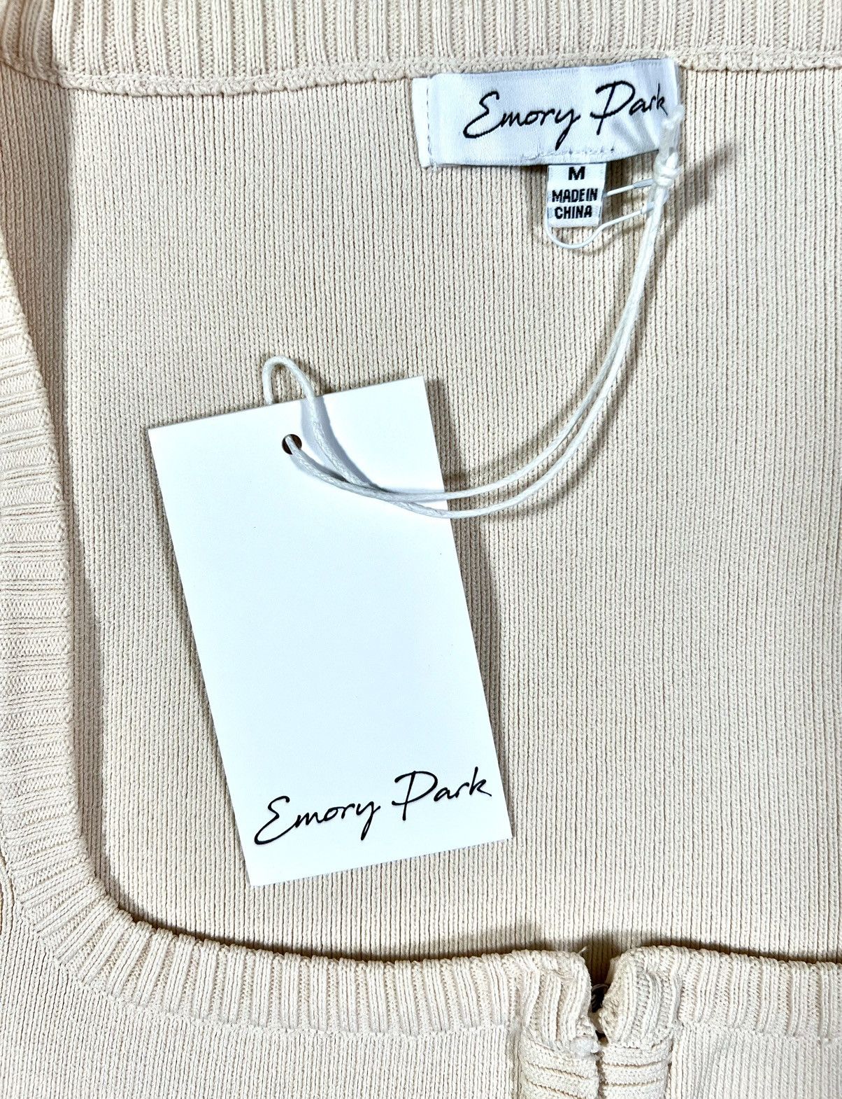 Other Emory Park Long Sleeve Crop Top Beige Corset Closure Sz M Size M / US 6-8 / IT 42-44 - 13 Thumbnail