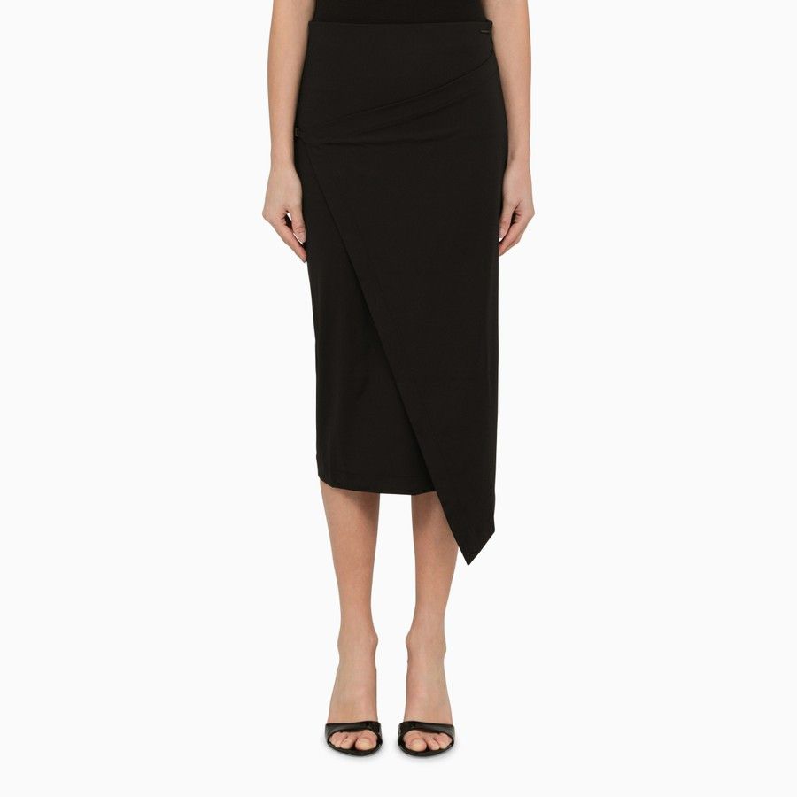 image of Calvin Klein O1D2Blof0124 Midi Skirt In Black, Women's (Size 30)