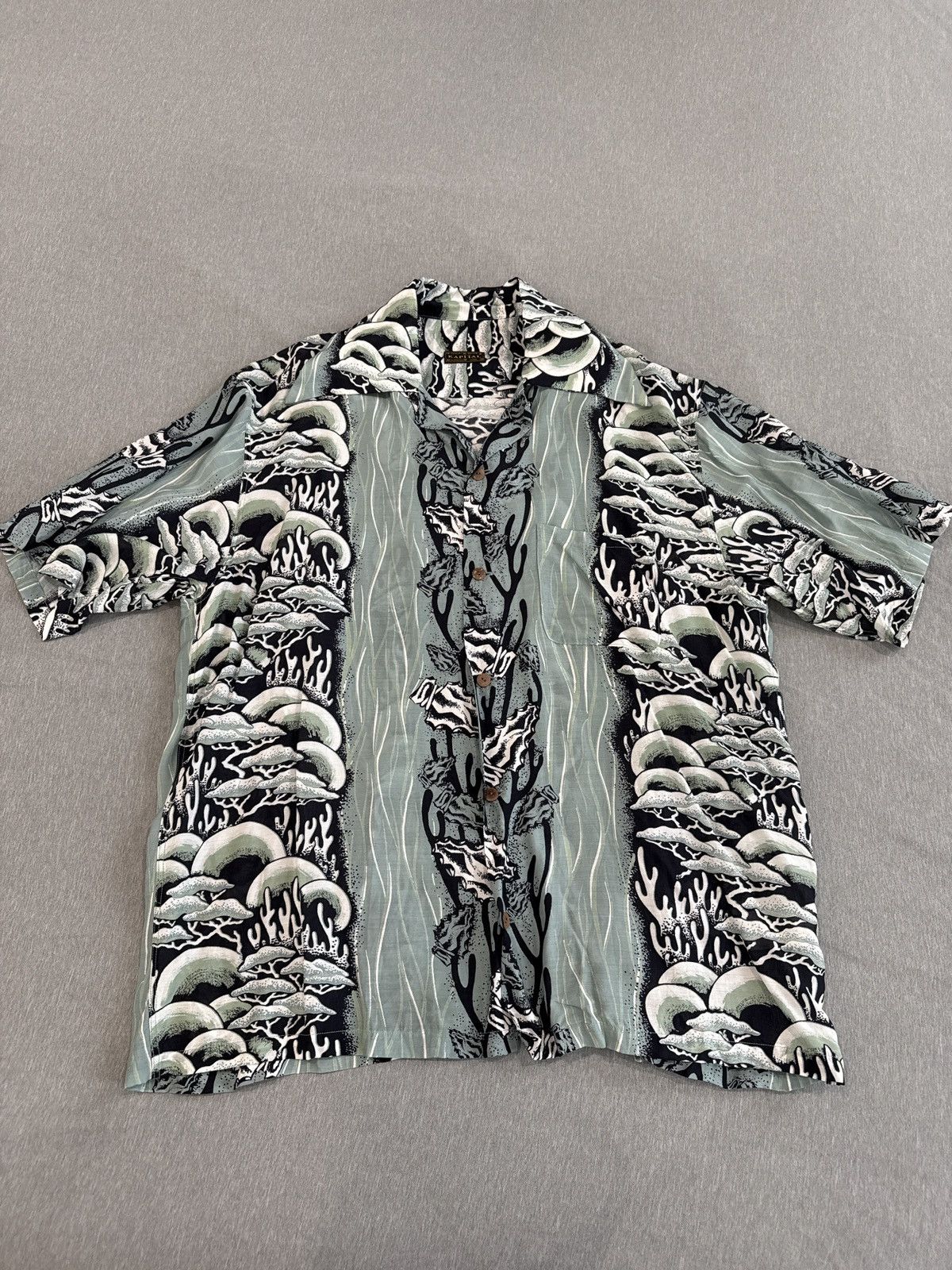 Kapital Kapital Camp Collar Printed Cupro and Silk-Blend Shirt Size US L / EU 52-54 / 3 - 6 Thumbnail