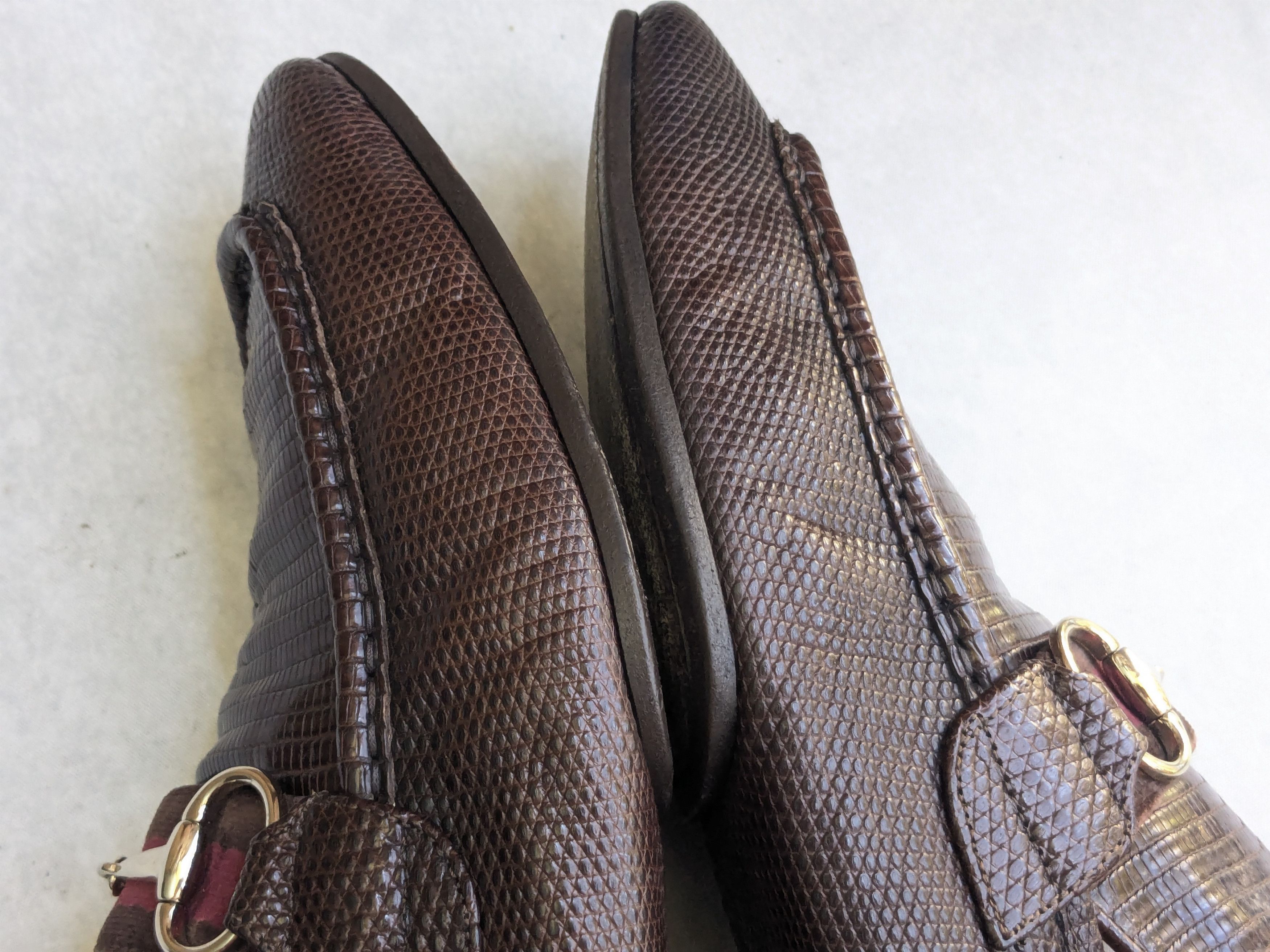 Gucci Gucci Horsebit Loafers Brown Lizard Leather 11.5 Slip On Size US 11.5 / EU 44-45 - 6 Thumbnail