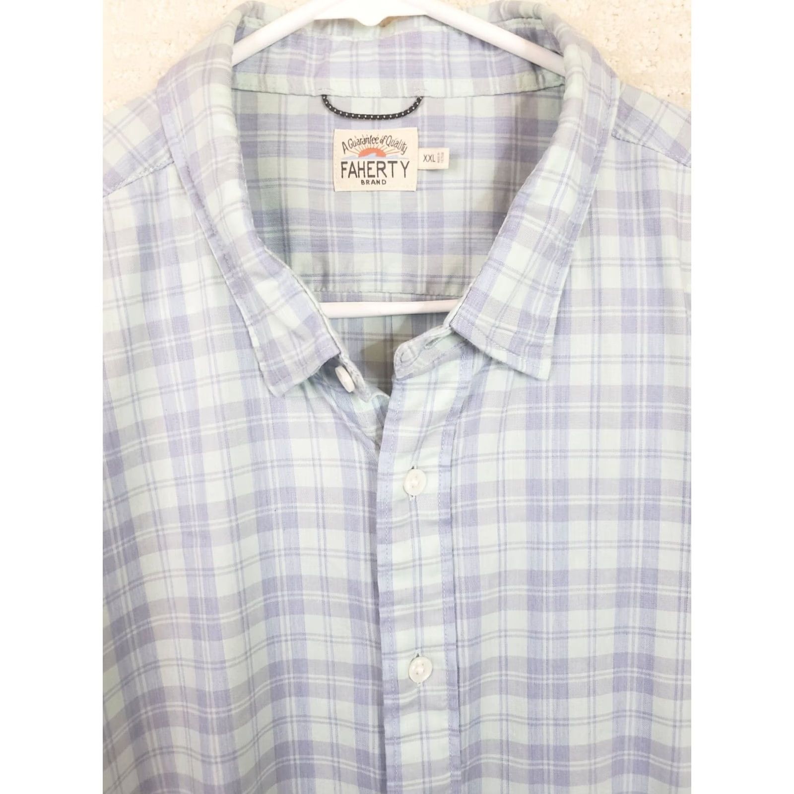 Faherty FAHERTY Button-Up Shirt 2XL Multicolor Plaid Long Sleeve Cotton Blend Pocketed Casual Workwear Daywear Mens Regular Shirt Size US XXL / EU 58 / 5 - 5 Thumbnail