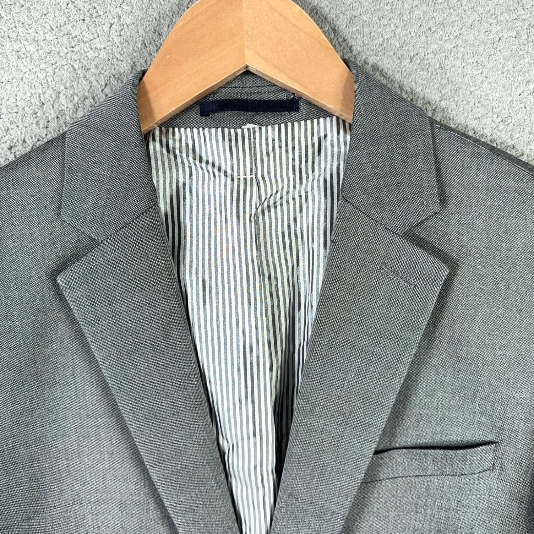 J.Crew J.Crew Loro Piana Ludlow Blazer Mens 42 Slim Wool Sport Coat Gray Size 42R - 3 Thumbnail