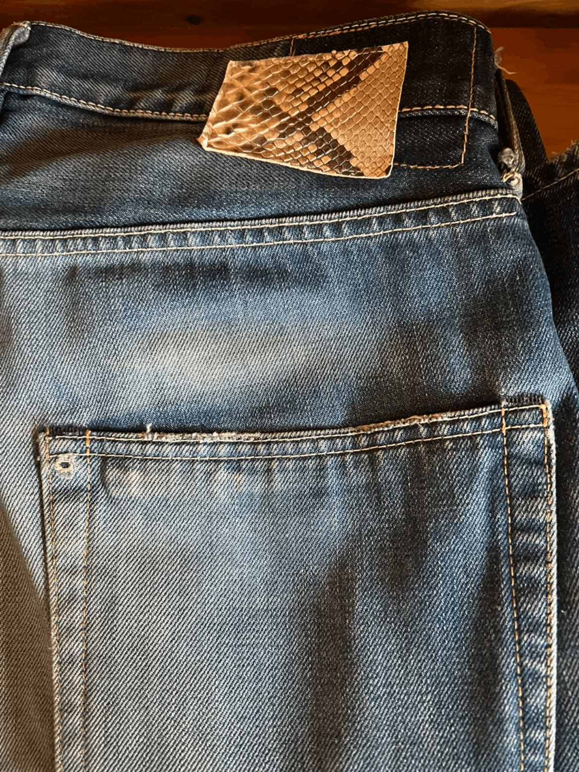 Visvim Visvim Early Period 01 Snakeskin Patches Distressed Denim Size US 34 / EU 50 - 9 Thumbnail