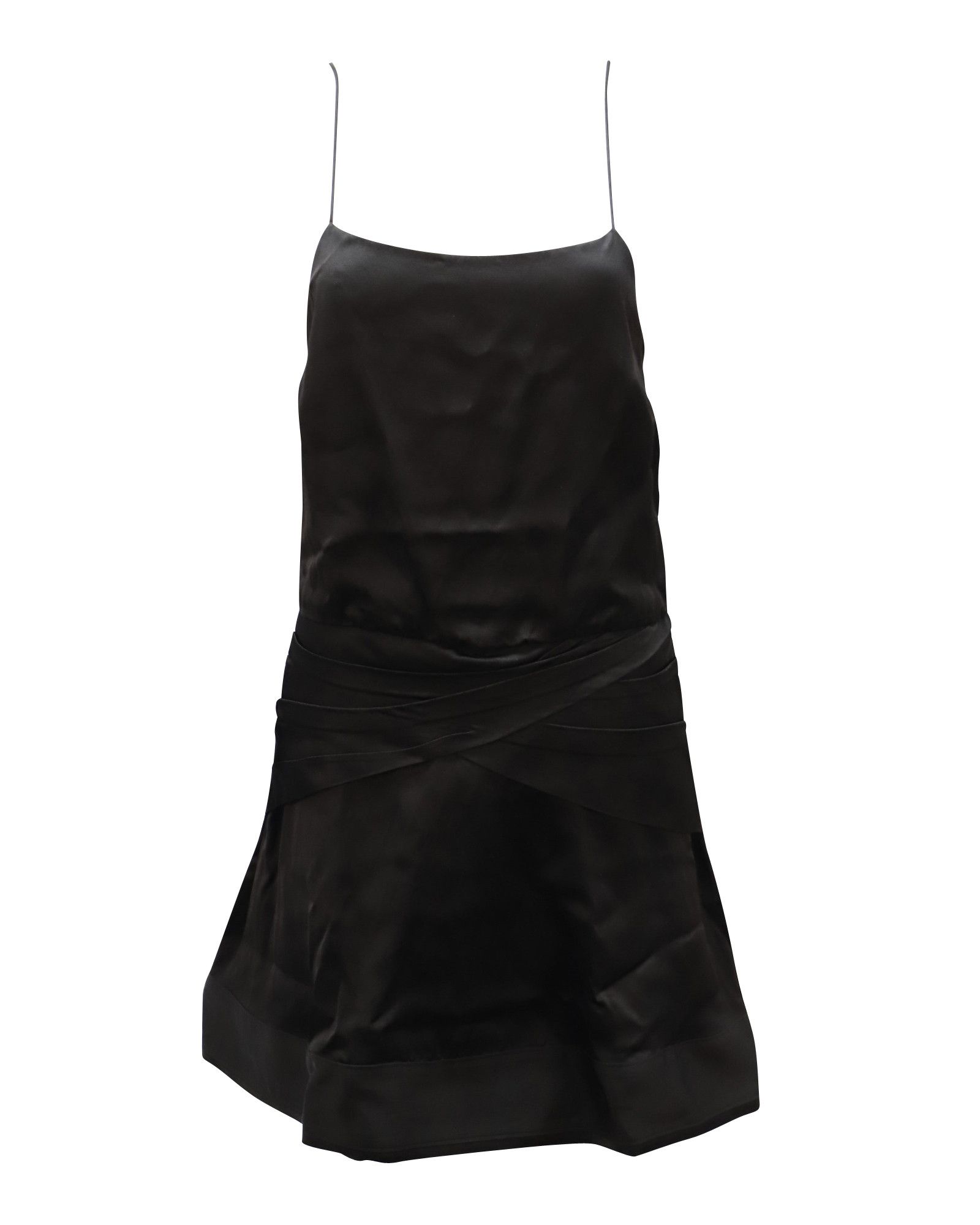 Derek Lam 10 Crosby Derek Lam 10 Crosby Cami Flounce Mini Dress in Black Viscose Size XS / US 0-2 / IT 36-38 - 1 Thumbnail