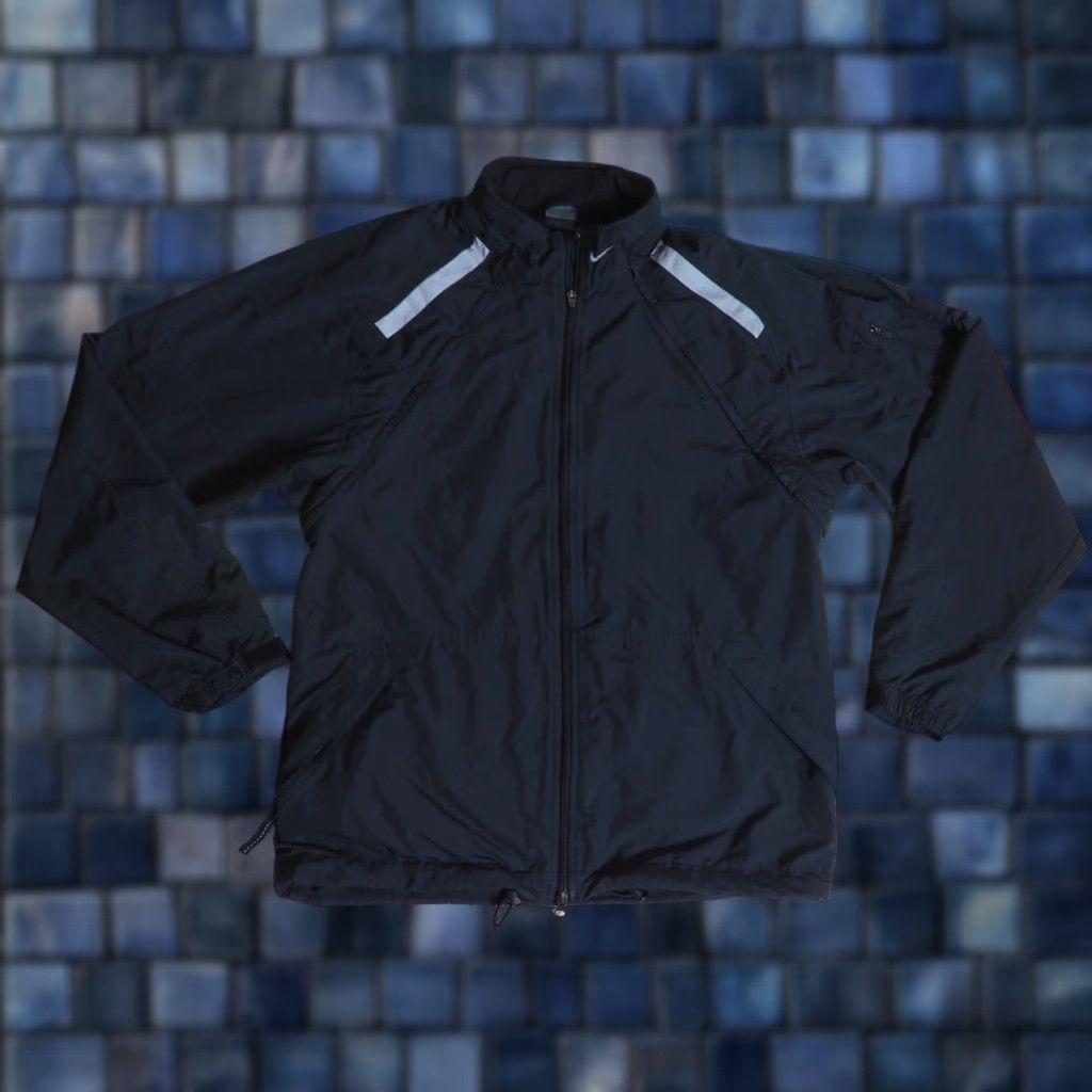 Nike VINTAGE Nike Windbreaker Jacket Climalite Dark Gray Nylon Logo Mini Swoosh L Men Size L Size US L / EU 52-54 / 3 - 1 Thumbnail