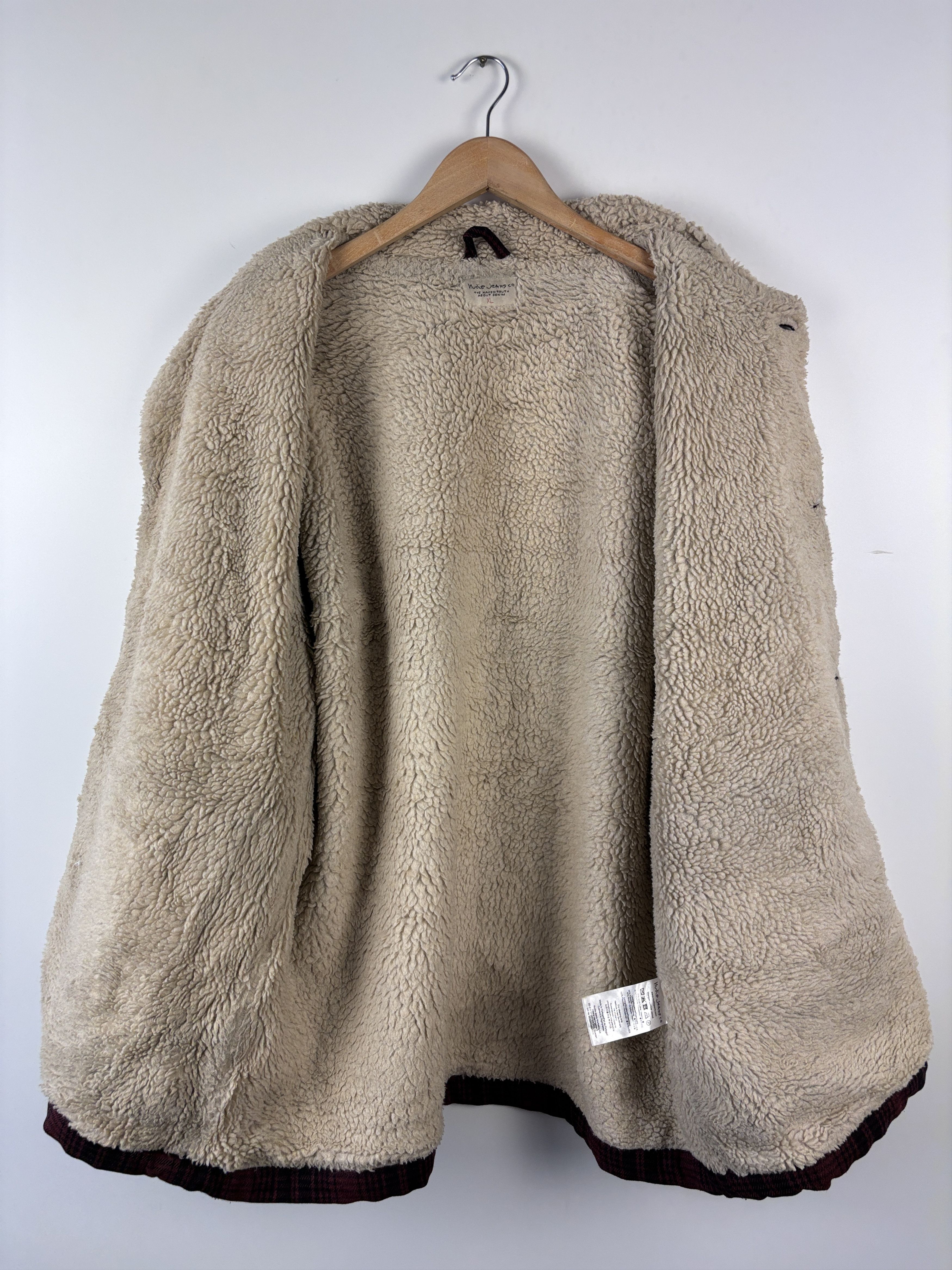 Nudie Jeans Nudie Jeans Mangan Lumber Wool Jacket Sherpa Red Black XL Size US XL / EU 56 / 4 - 8 Thumbnail
