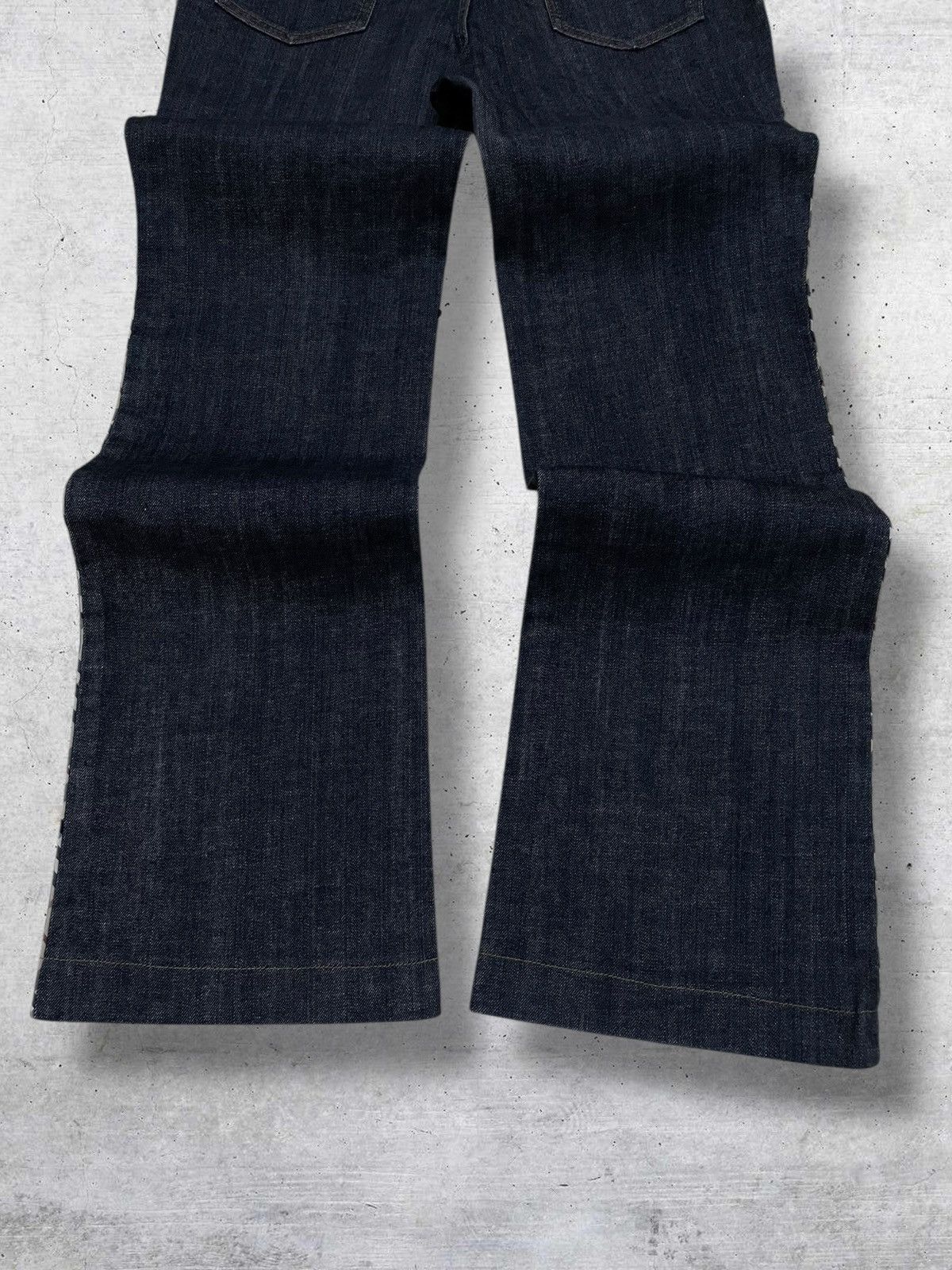 Burberry VINTAGE BURBERRY LONDON DESIGNER FLARED PLATTED OG DENIM Size US 28 / EU 44 - 11 Thumbnail