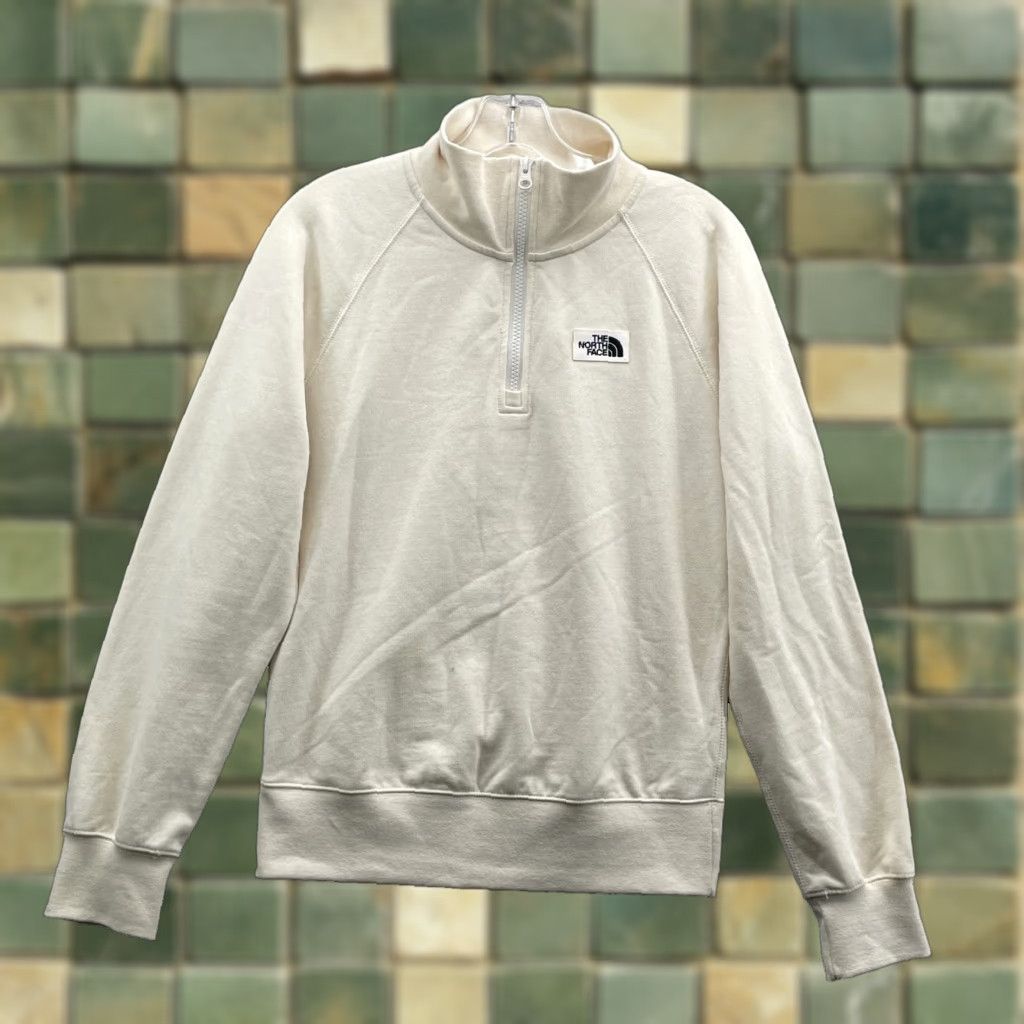 The North Face North Face 1/4 Zip Sweater Women XS Cream Minimalist Basic Gorpcore Outdoor Chic Shirt Size XS / US 0-2 / IT 36-38 - 1 Thumbnail