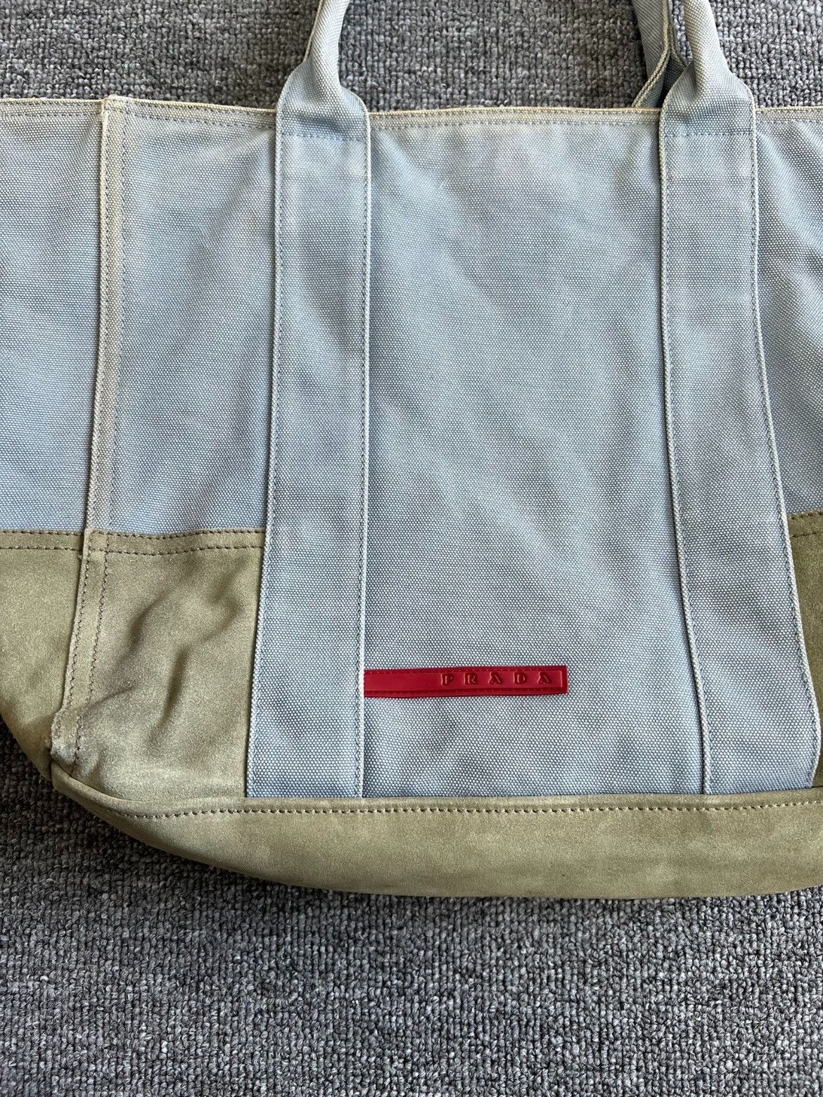 Prada Prada red label Suede nylons joint tote-2505 Size ONE SIZE - 4 Thumbnail