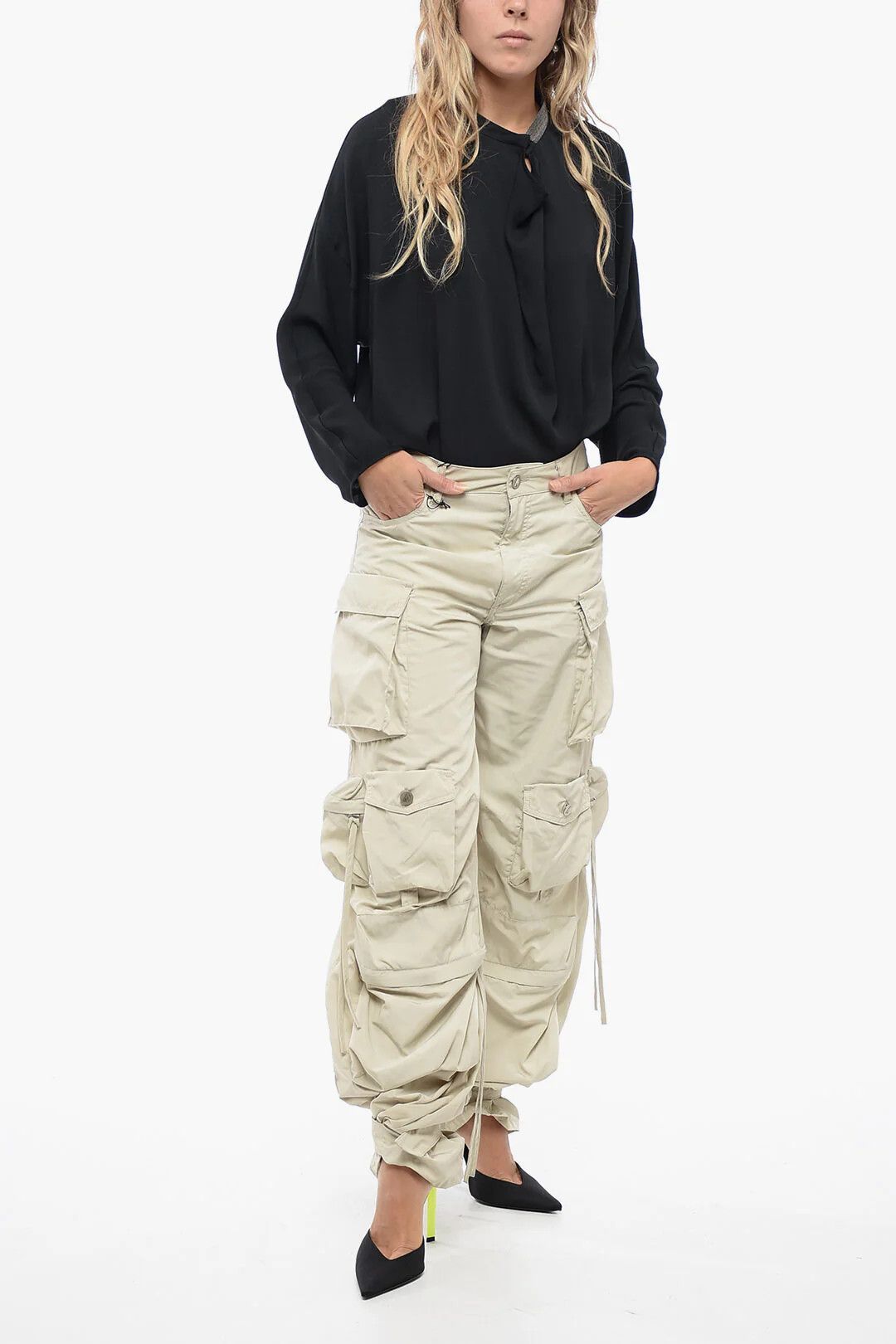 The Attico og1mm0426 Multipockets Parachute Pant in Beige Size 26" / US 2 / IT 38 - 4 Thumbnail